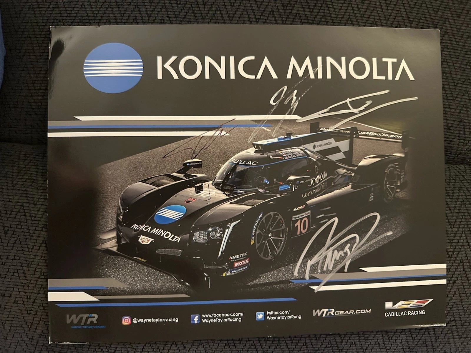 Fernando Alonso Jordan Taylor Van Der Zande + Signed Promo Hero Card IMSA Racing