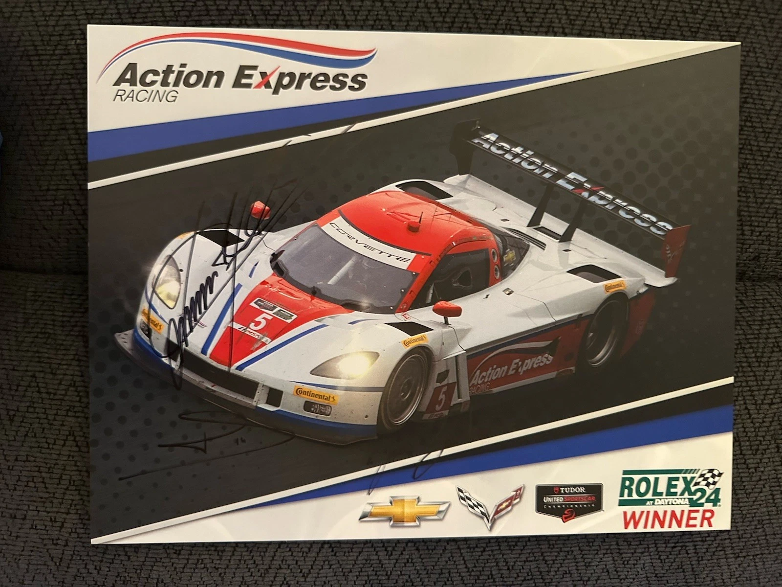 Christian Fittipaldi Joao Barbosa Sebastien Bourdais Signed Promo Hero Card IMSA