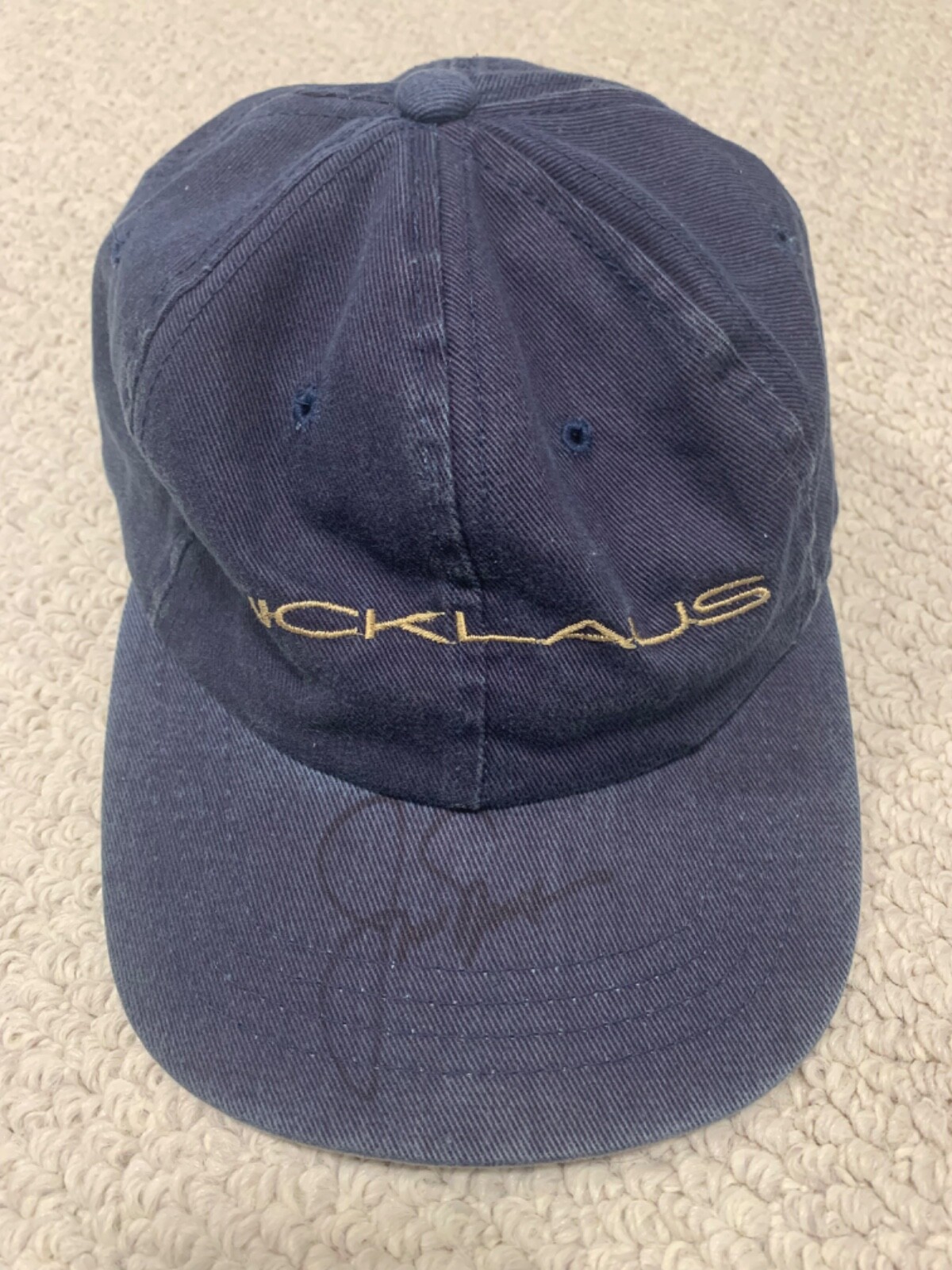 JACK NICKLAUS HAND SIGNED SIGNATURE MODEL BLUE HAT THE GOLDEN BEAR JSA