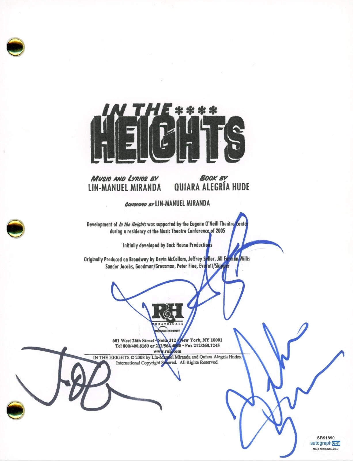 IN THE HEIGHTS Cast Signed Full Movie Script Jon M. Chu Melissa Barrera x3 ACOA