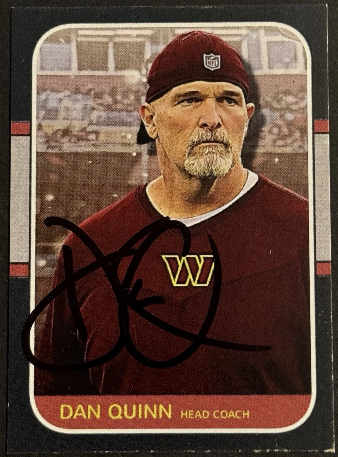 Dan Quinn Signed Autographed Custom Washington Commanders Card BAS Beckett