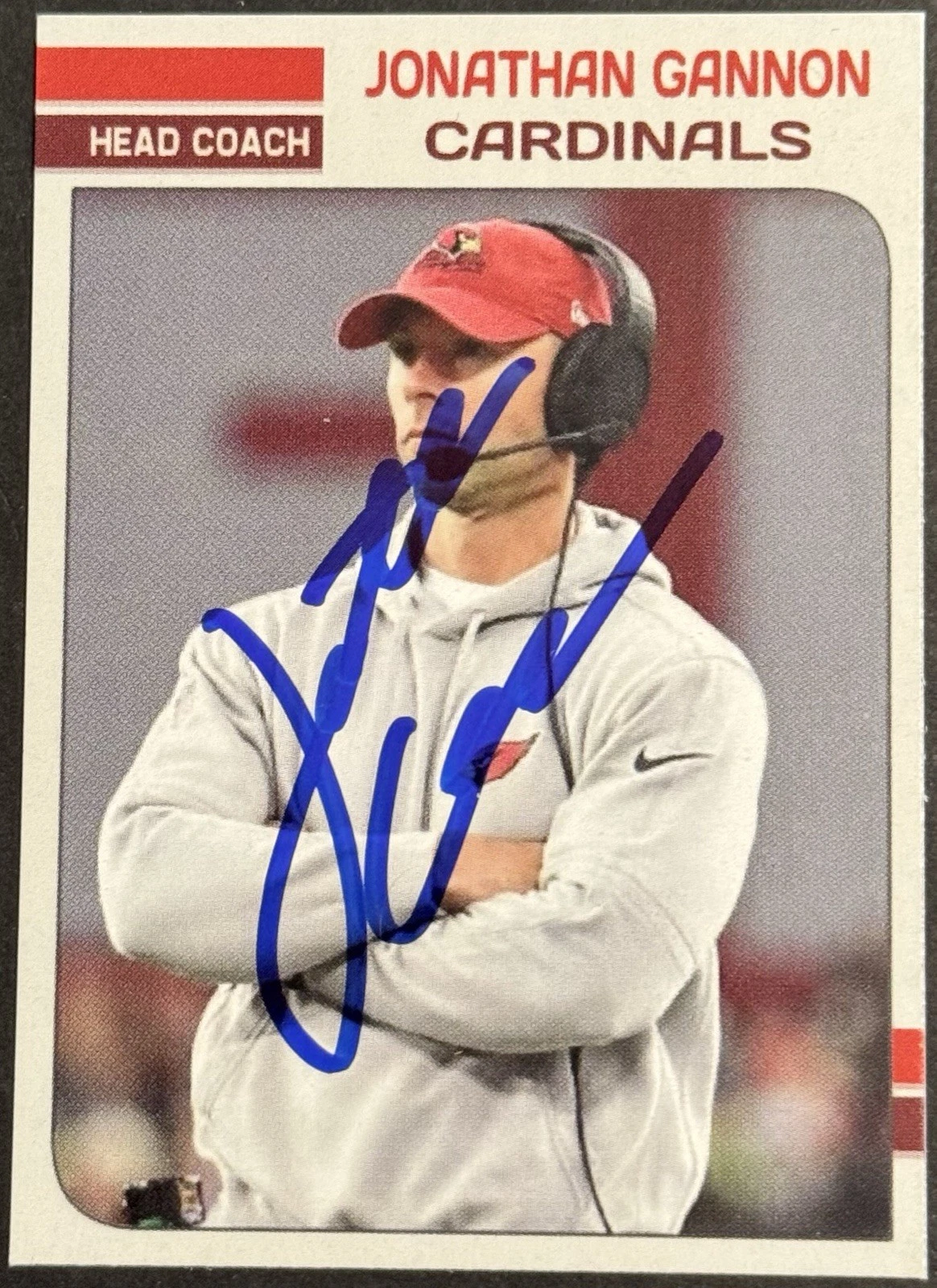 Jonathan Gannon Signed Autographed Custom Arizona Cardinals Card BAS Beckett