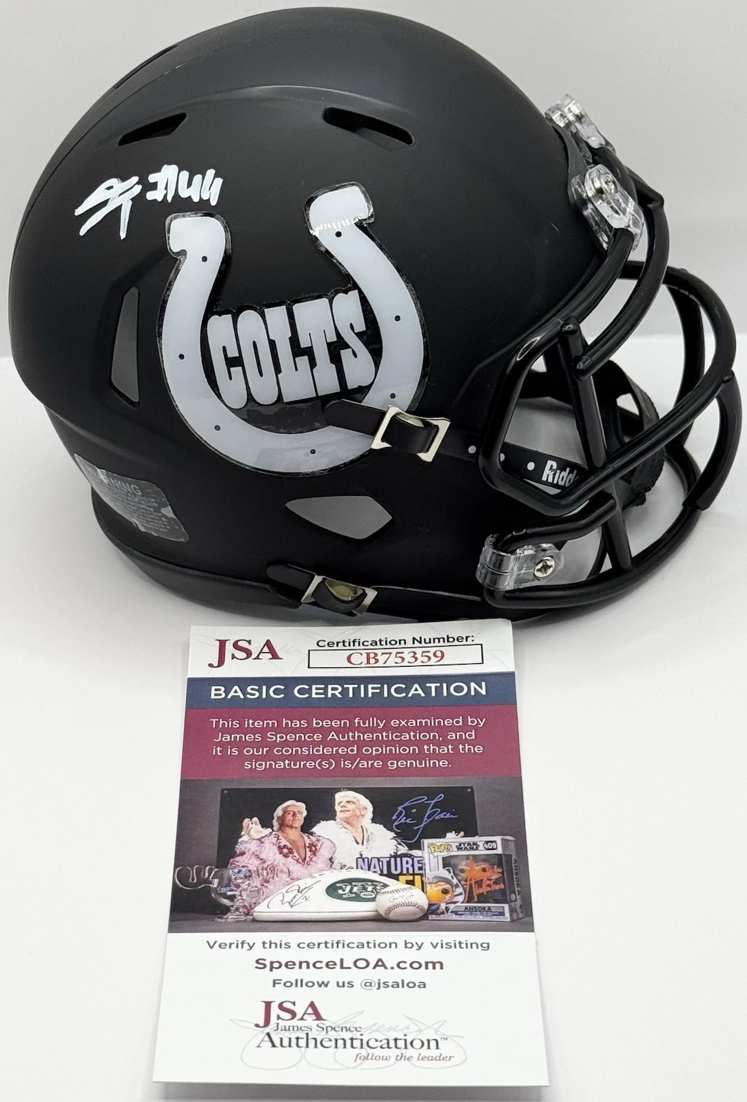 J.T. Tuimoloau Signed Autographed Indianapolis Colts Mini Helmet JSA COA