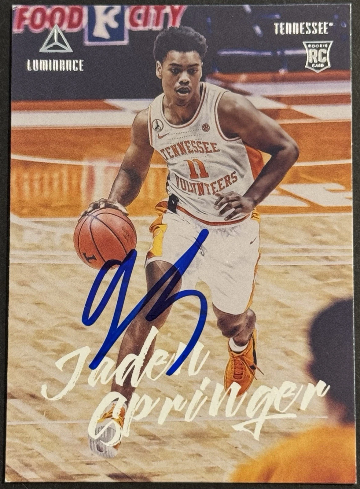 Jaden Springer Signed 2021-22 Luminance Rookie Card BAS Beckett Celtics