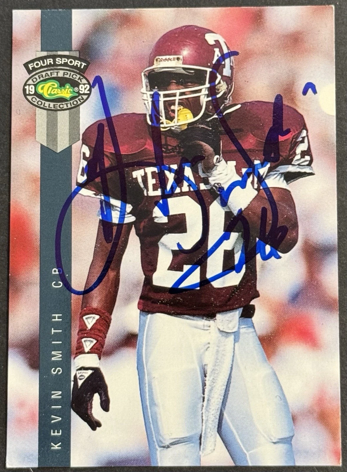 Kevin Smith Signed 1992 Classic Rookie Card Texas A&M BAS Beckett COA