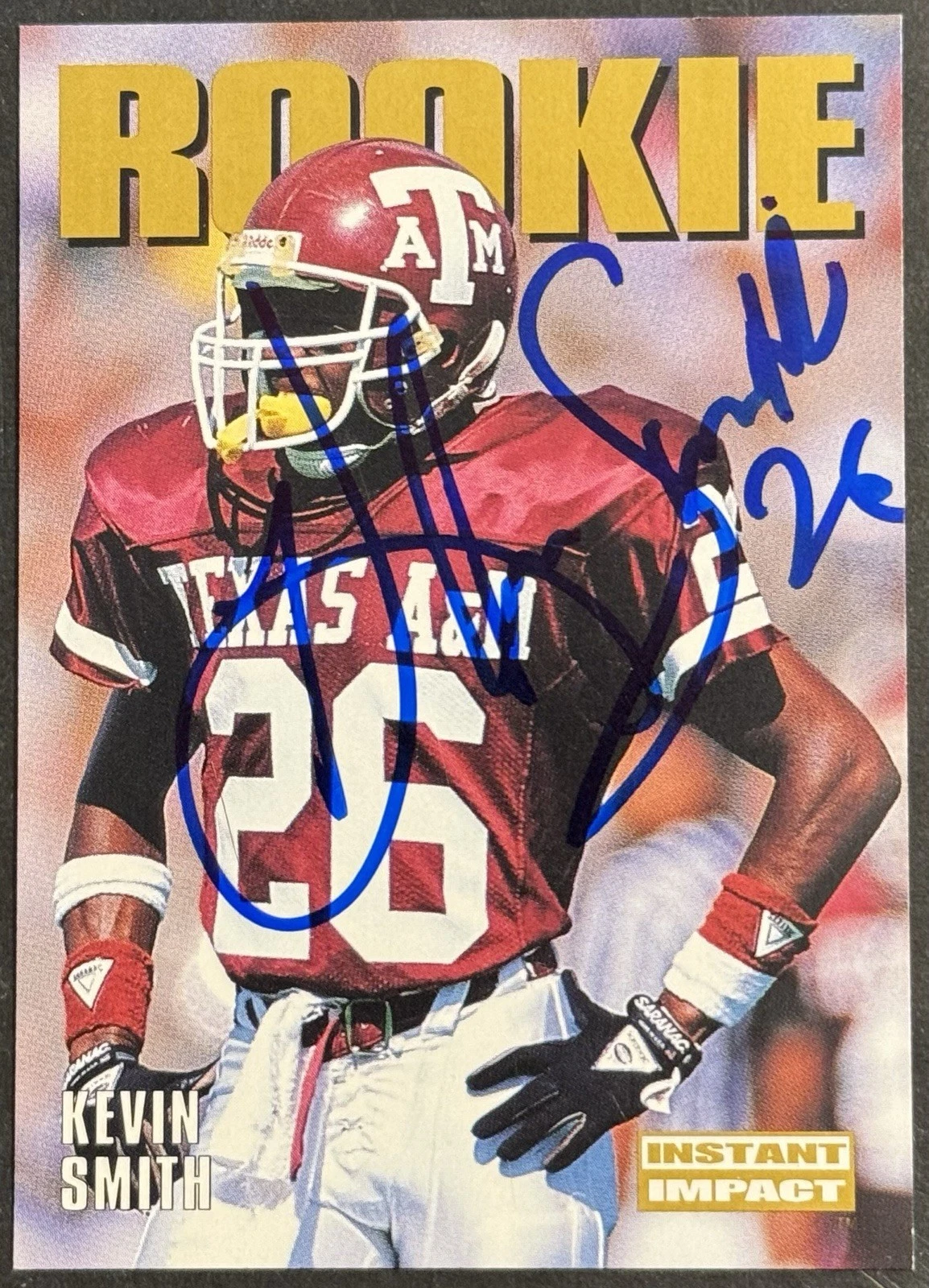 Kevin Smith Signed 1992 Skybox Rookie Card Texas A&M BAS Beckett COA