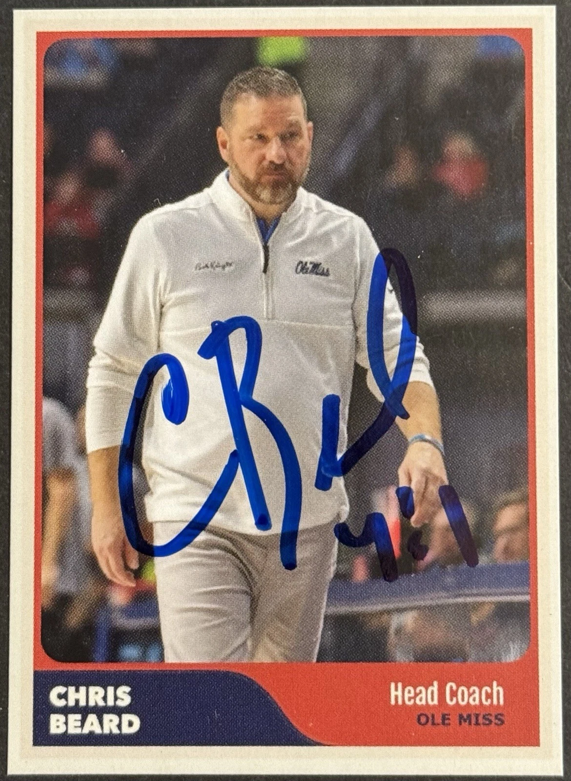 Chris Beard Signed Autographed Custom Ole Miss Trading Card BAS Beckett COA