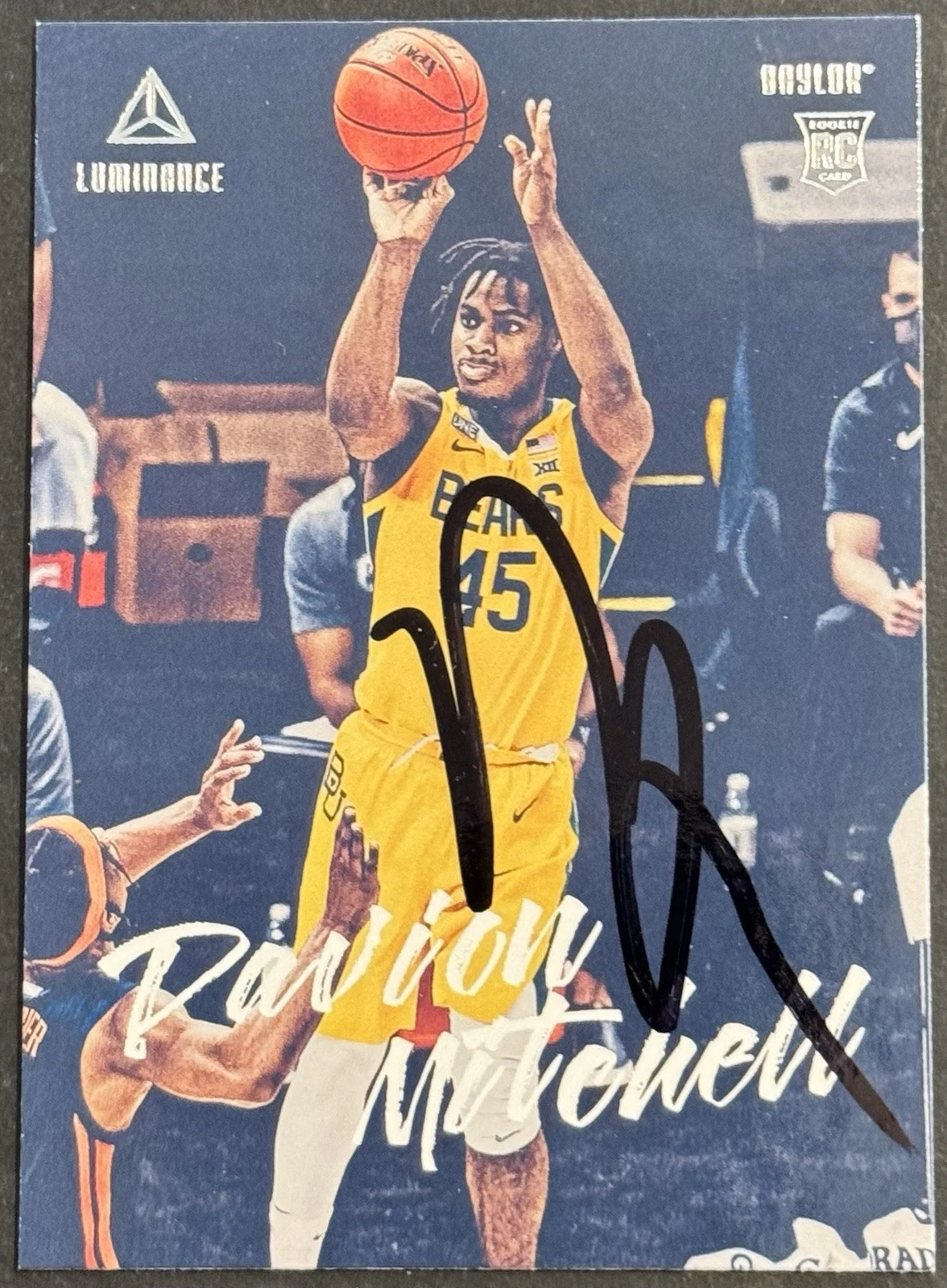 Davion Mitchell Signed 2021-22 Chronicles Luminance Rookie Card BAS Beckett COA