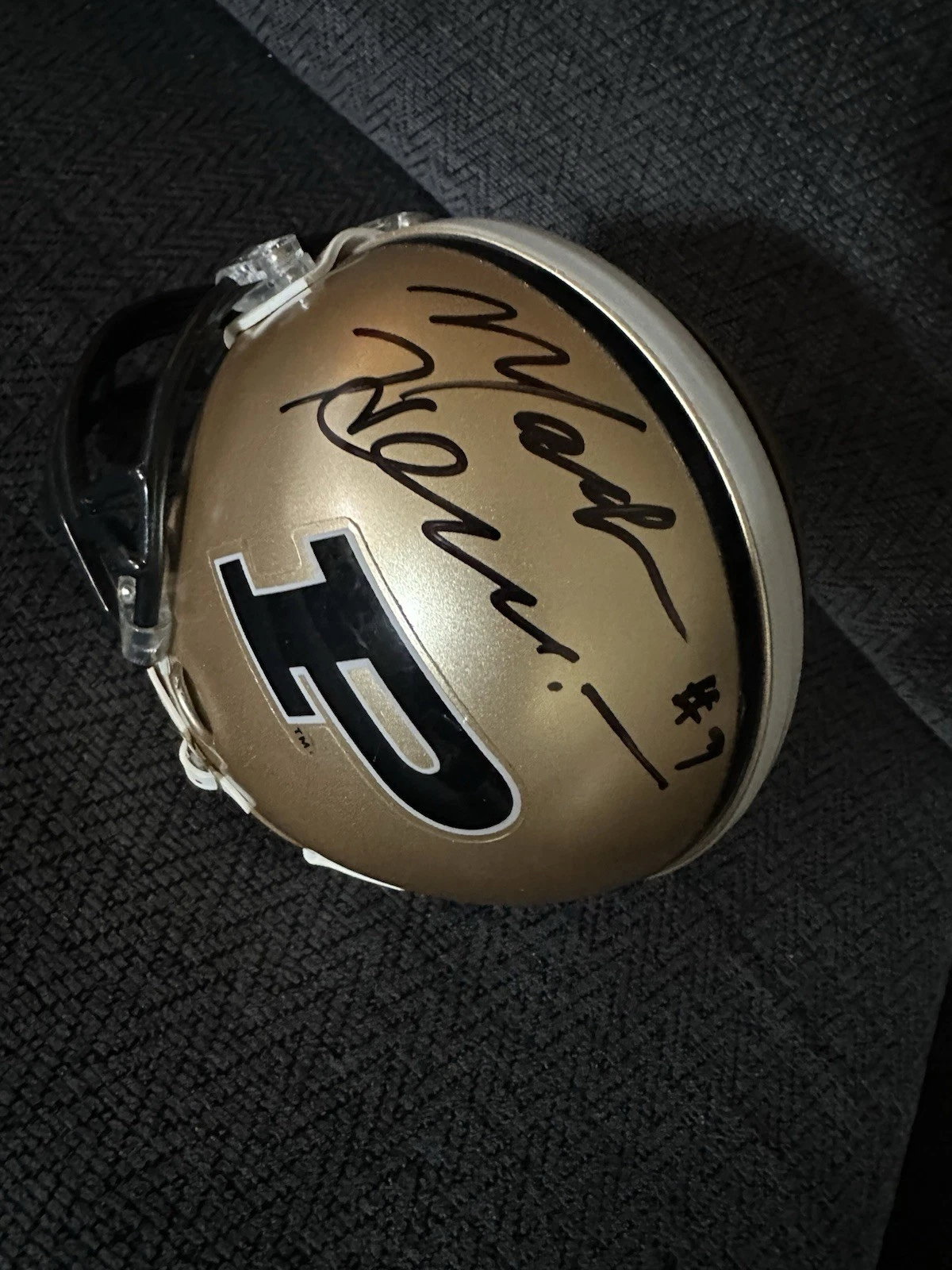 Mark Herrmann Signed Purdue Boilermakers Mini Helmet Autographed
