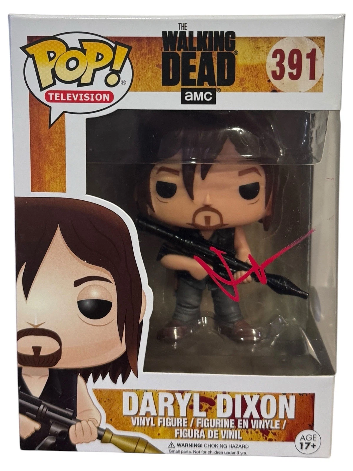 Norman Reedus The Walking Dead Daryl Dixon Signed Autograph Funko Pop #391 ACOA