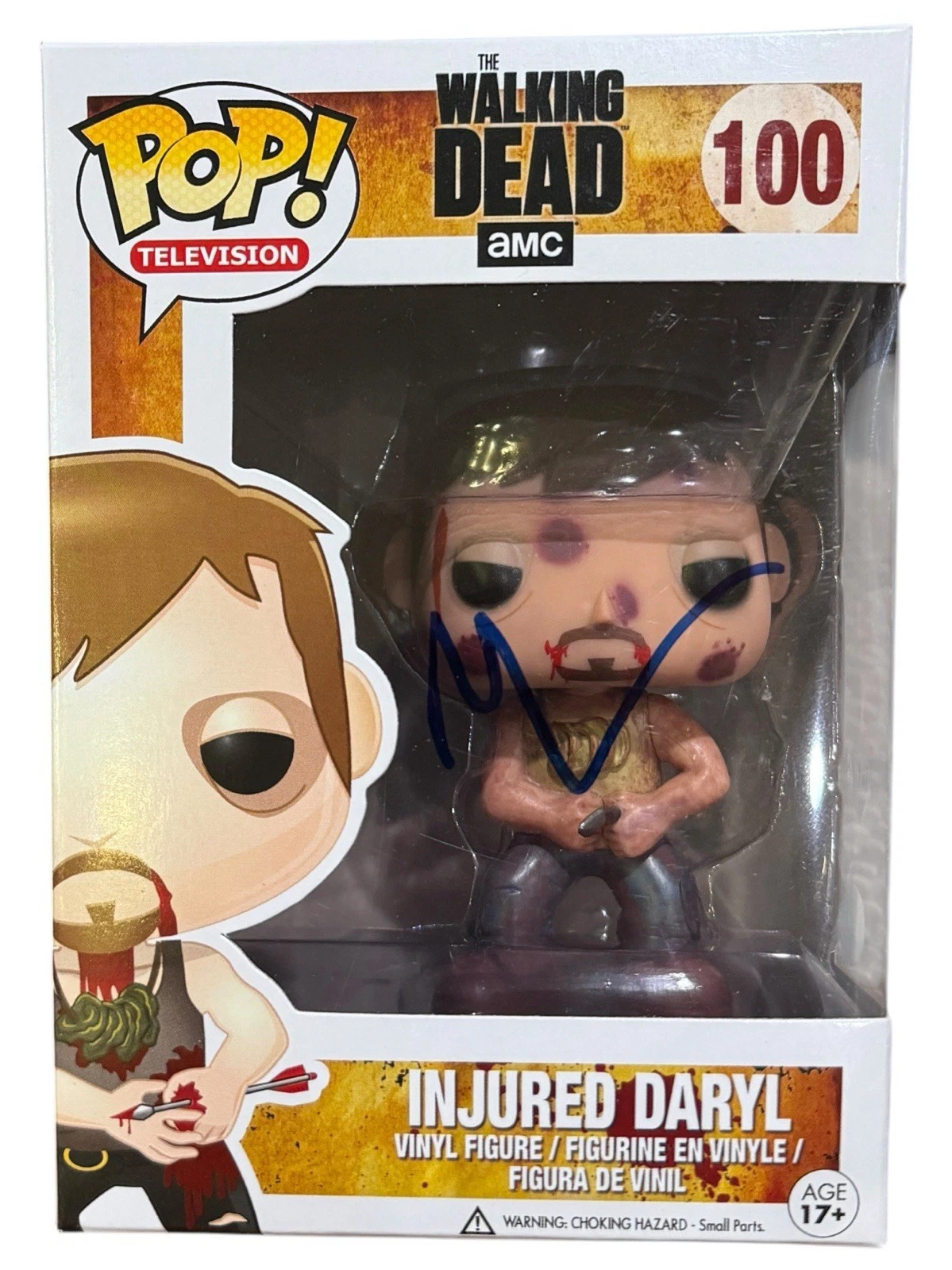 Norman Reedus Signed The Walking Dead Injured Daryl Autograph Funko Pop ACOA COA