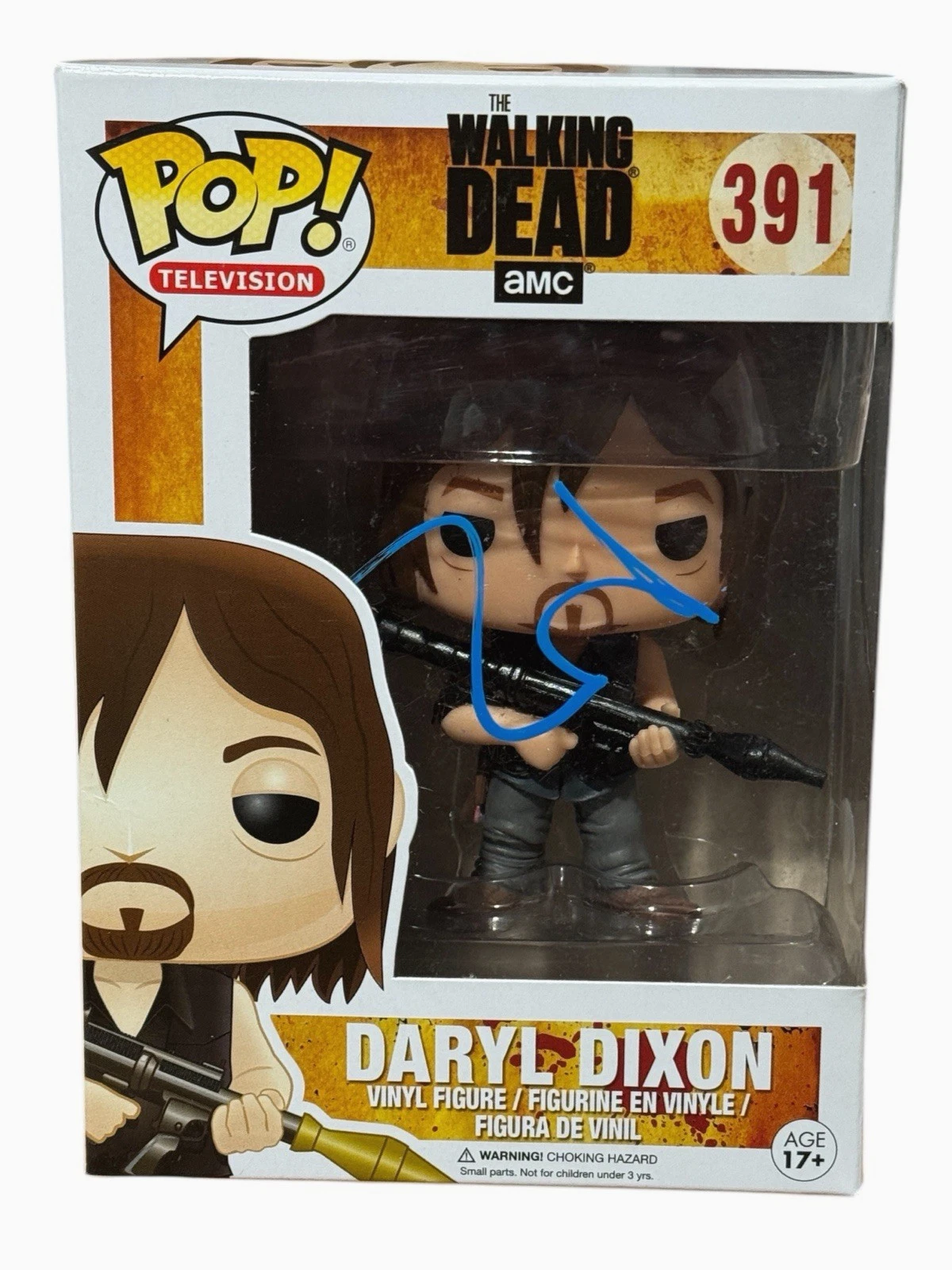 Norman Reedus The Walking Dead Daryl Dixon Signed Autograph Funko Pop #391 ACOA