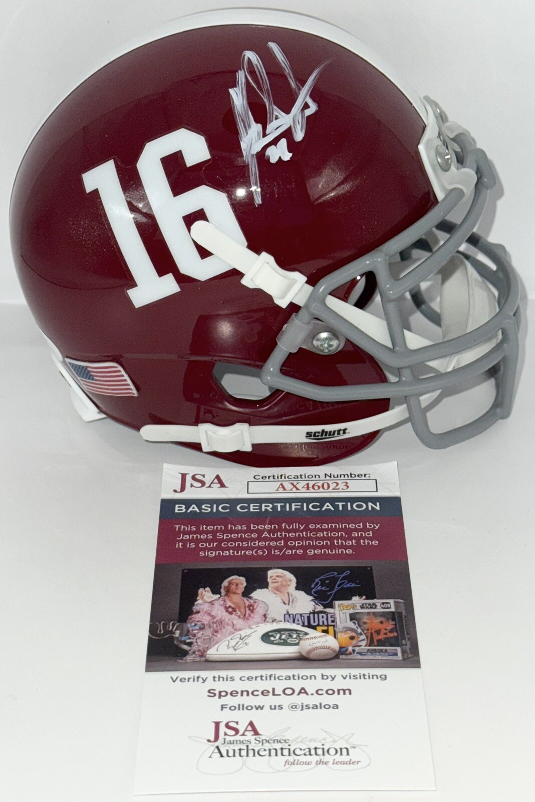 Mark Ingram Signed Autographed Alabama Crimson Tide Mini Helmet JSA COA