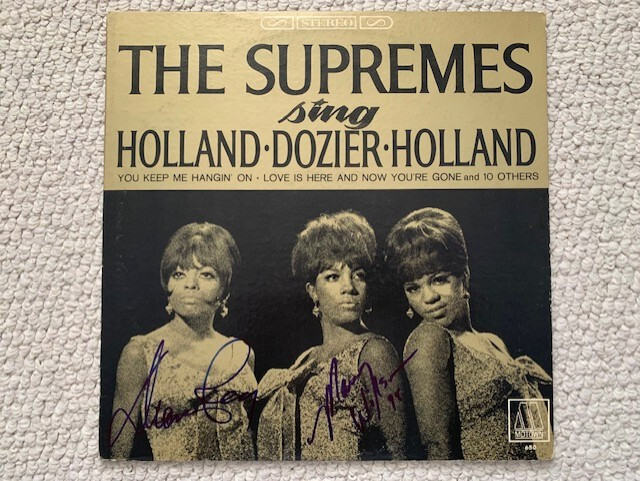 DIANA ROSS+MARY WILSON HAND SIGNED VINTAGE 1966 VINYL SUPREMES ALBUM JSA