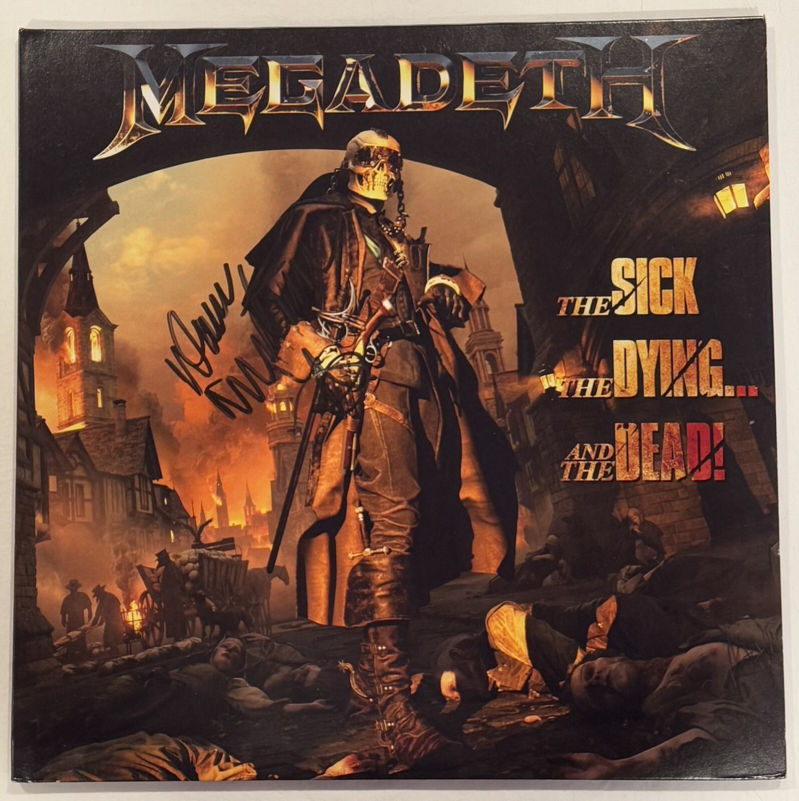 Dave Mustaine Signed Autographed The Sick The Dying Vinyl Megadeth JSA COA