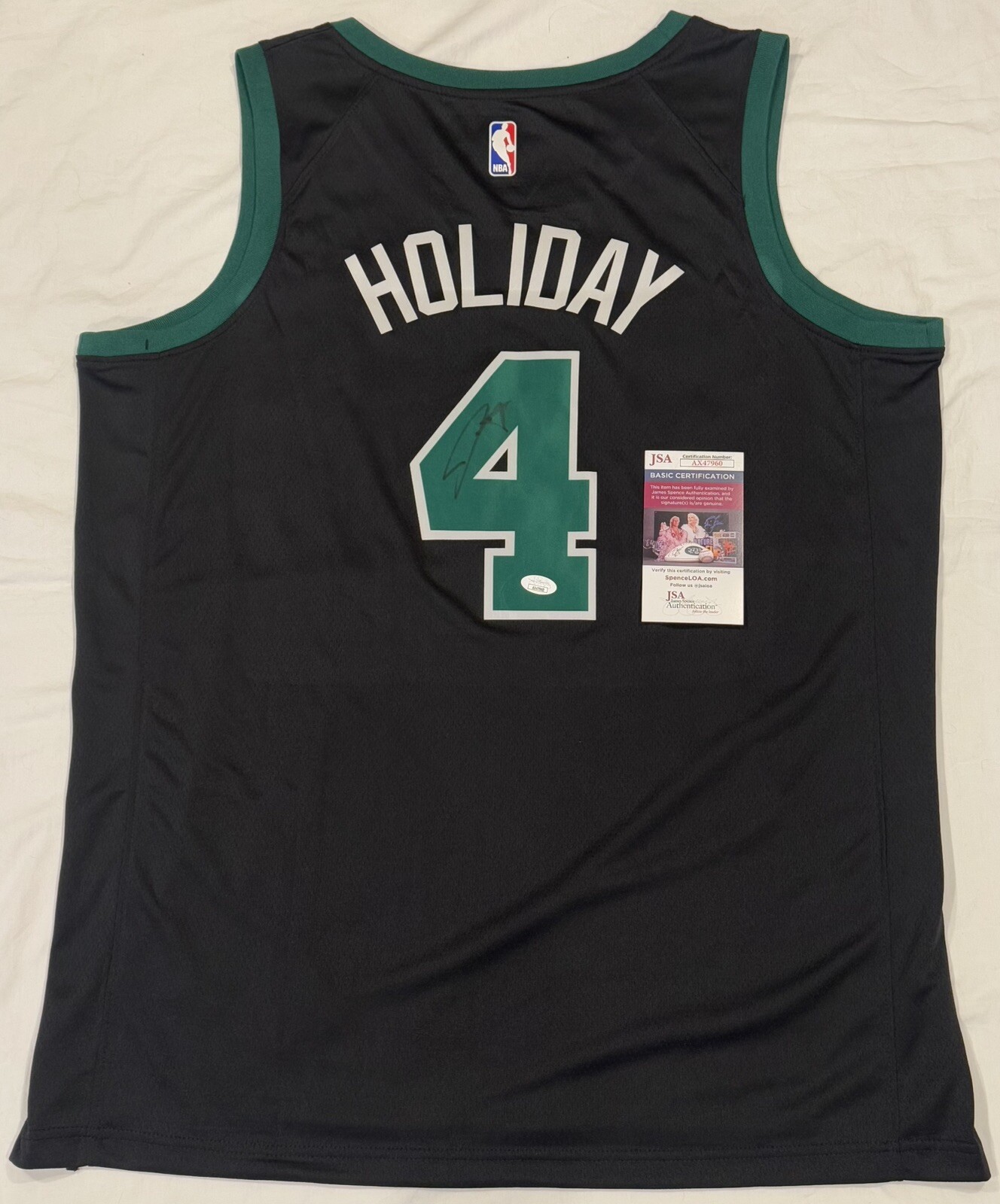 Jrue Holiday Signed Autographed Boston Celtics Jersey JSA COA 24 Champs