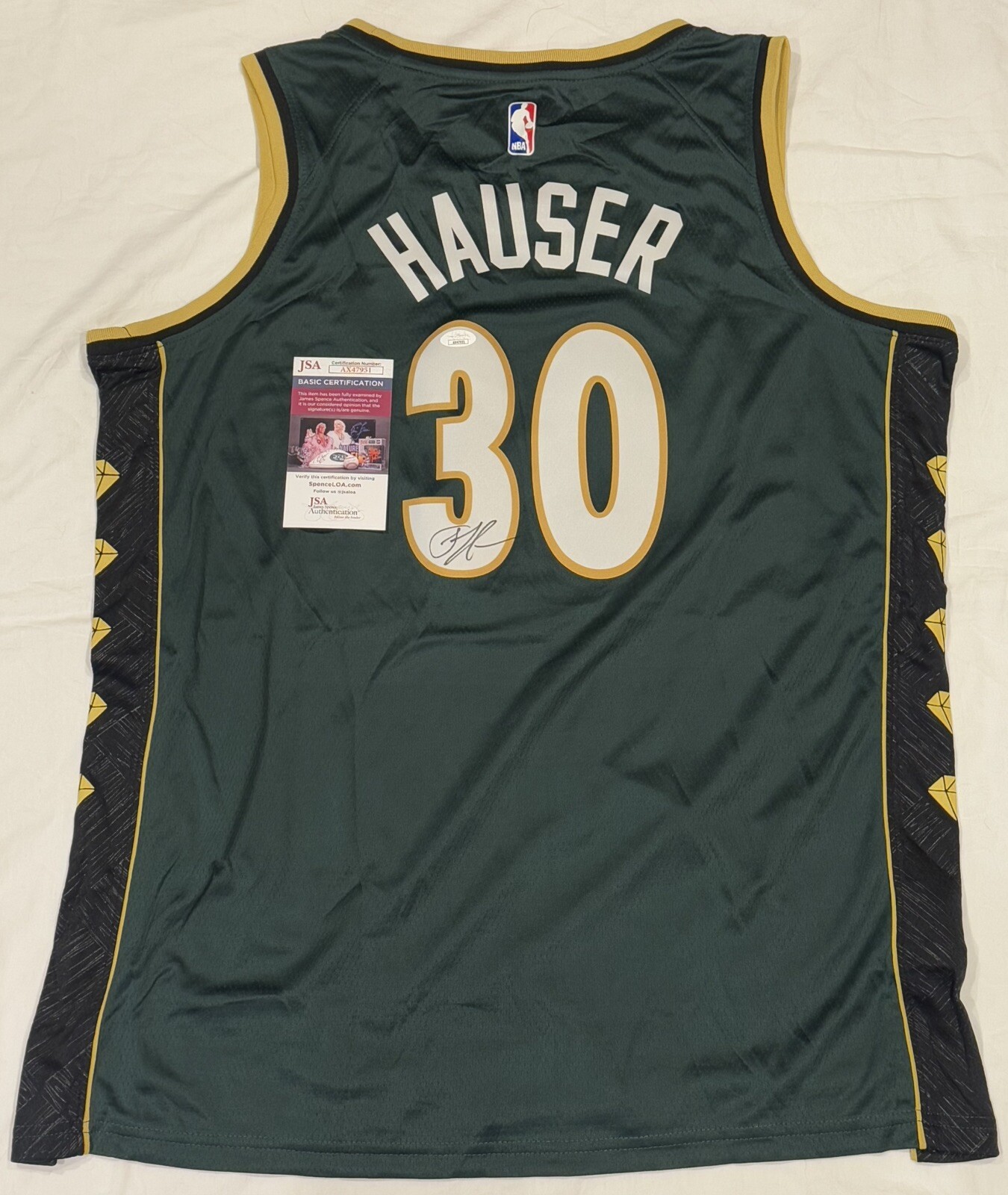 Sam Hauser Signed Autographed Boston Celtics Jersey JSA COA