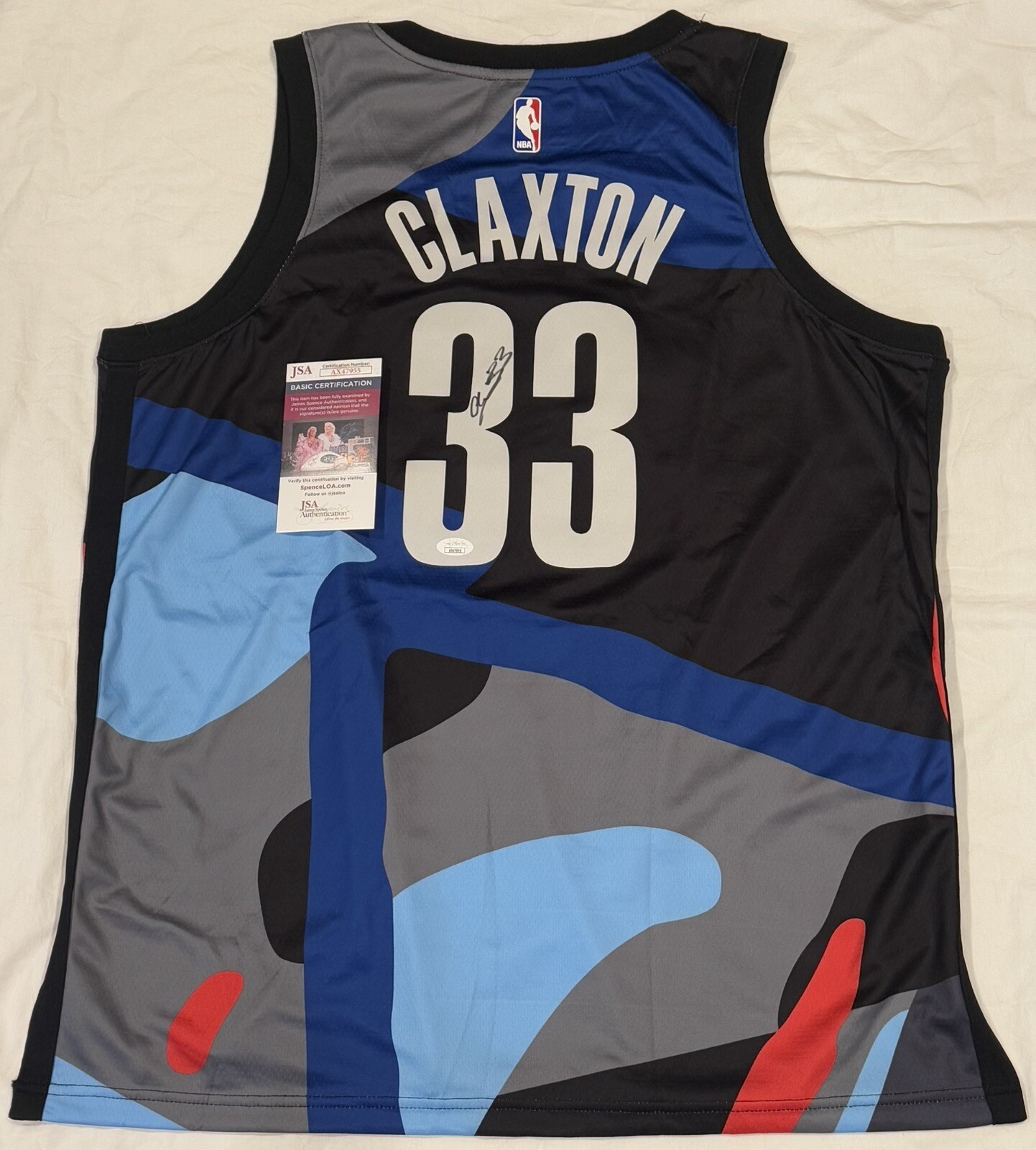 Nic Claxton Signed Autographed Brooklyn Nets Jersey JSA COA