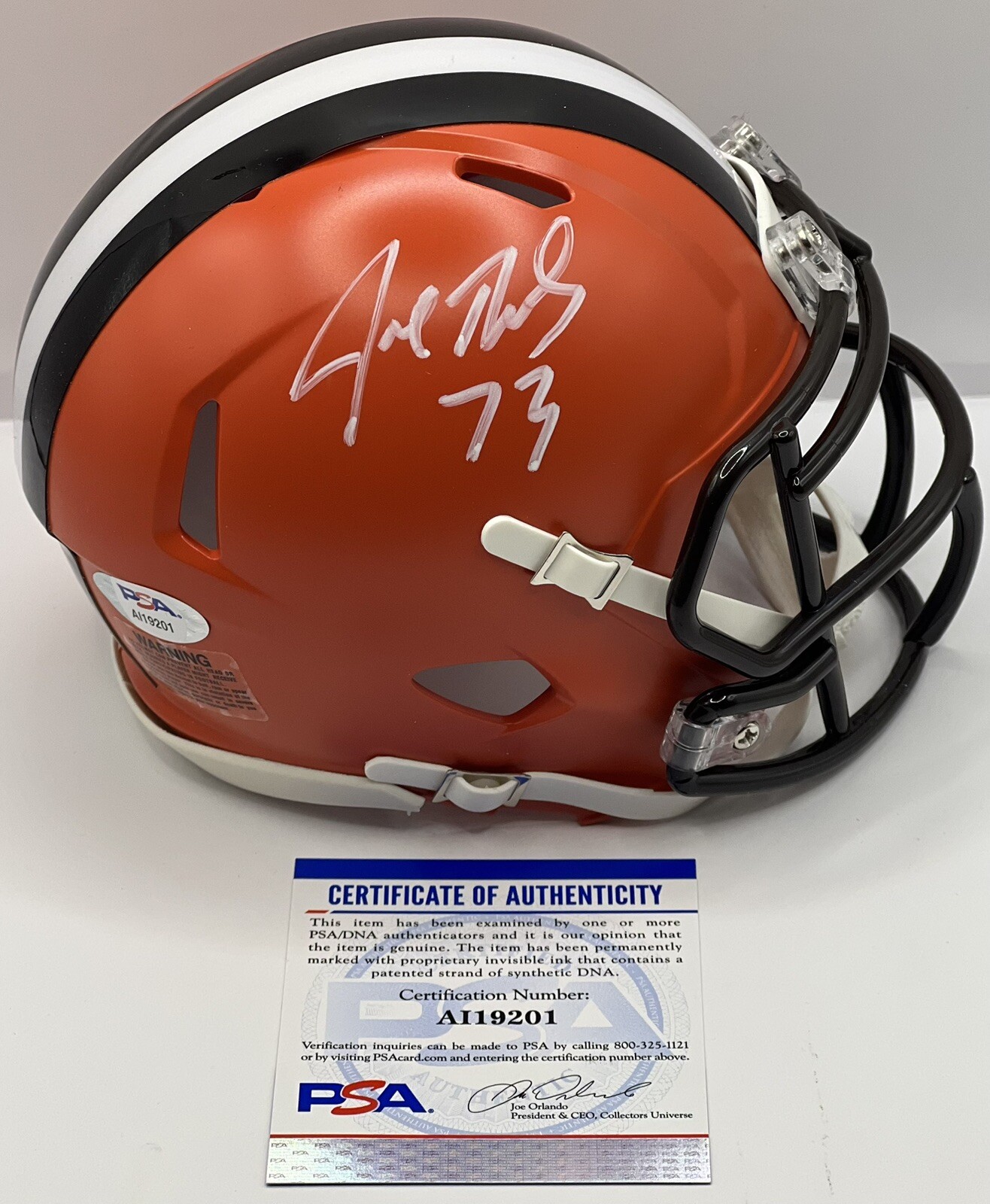 Joe Thomas Signed Autographed Cleveland Browns Mini Helmet Psa/Dna