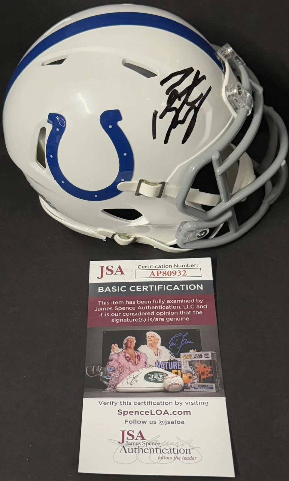 Peyton Manning Signed Autographed Indianapolis Colts Mini Helmet JSA COA