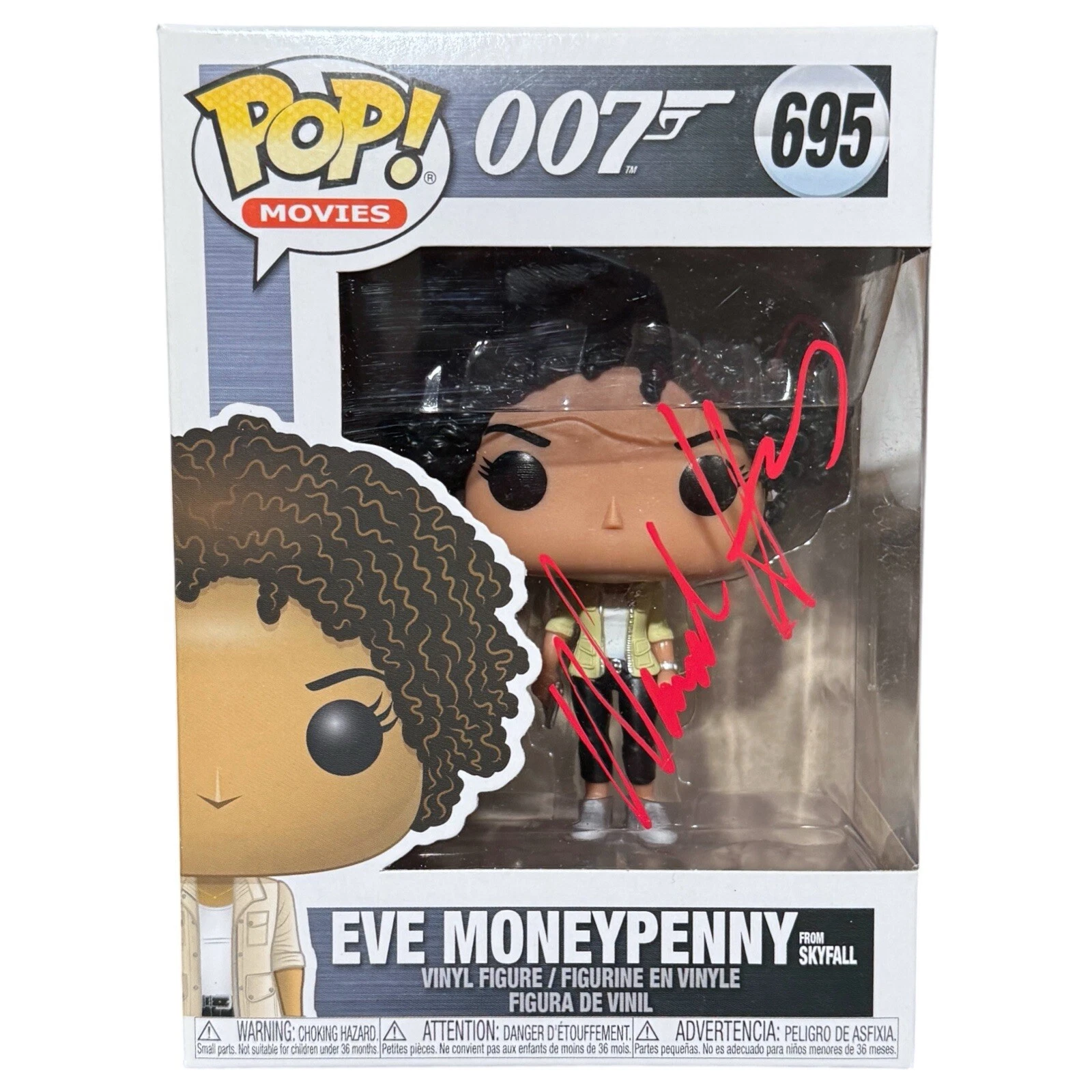 Naomie Harris Signed Skyfall Eve Moneypenny Funko Pop 007 James Bond Beckett COA