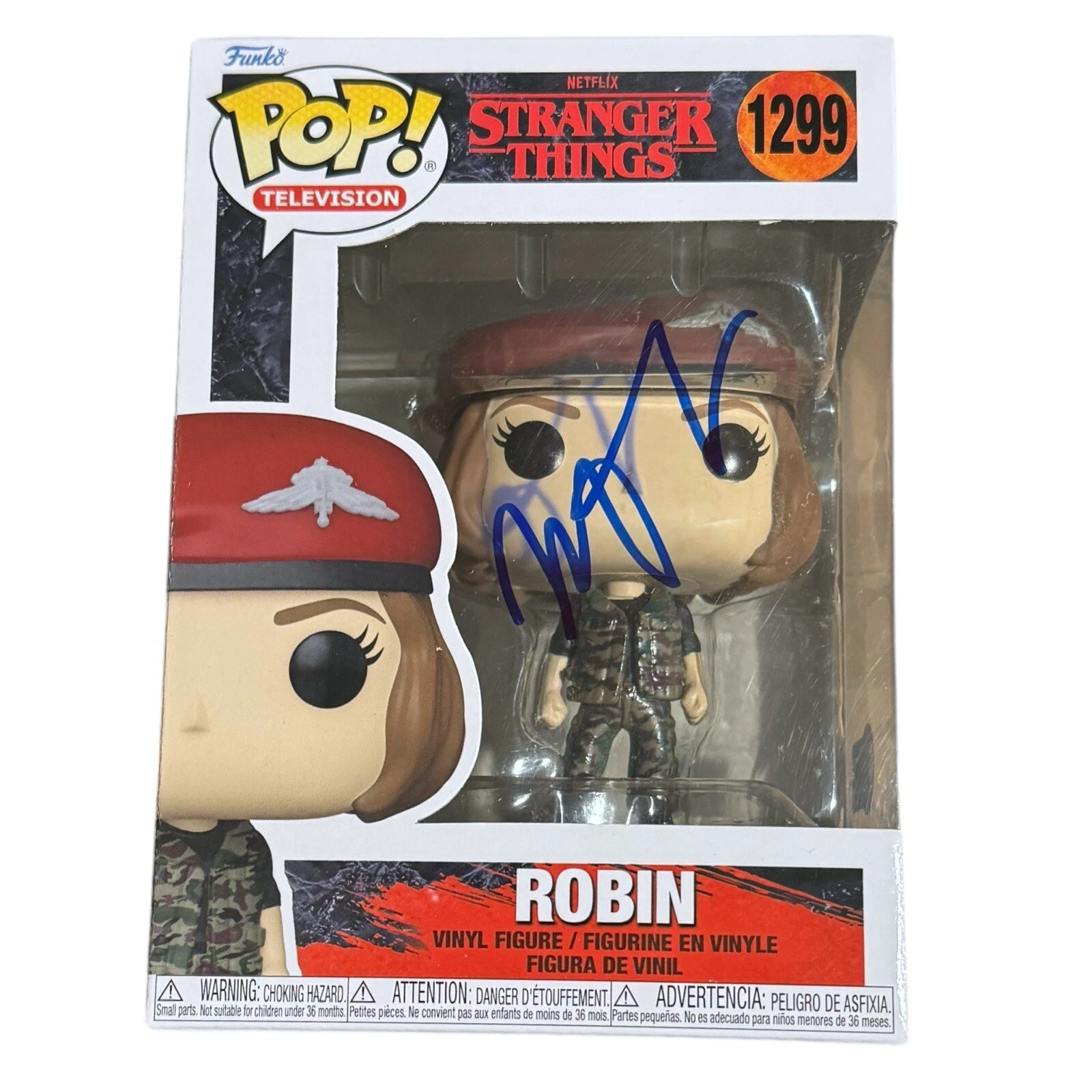 Maya Hawke Signed Funko Pop Stranger Things Robin #1299 Autograph Beckett COA