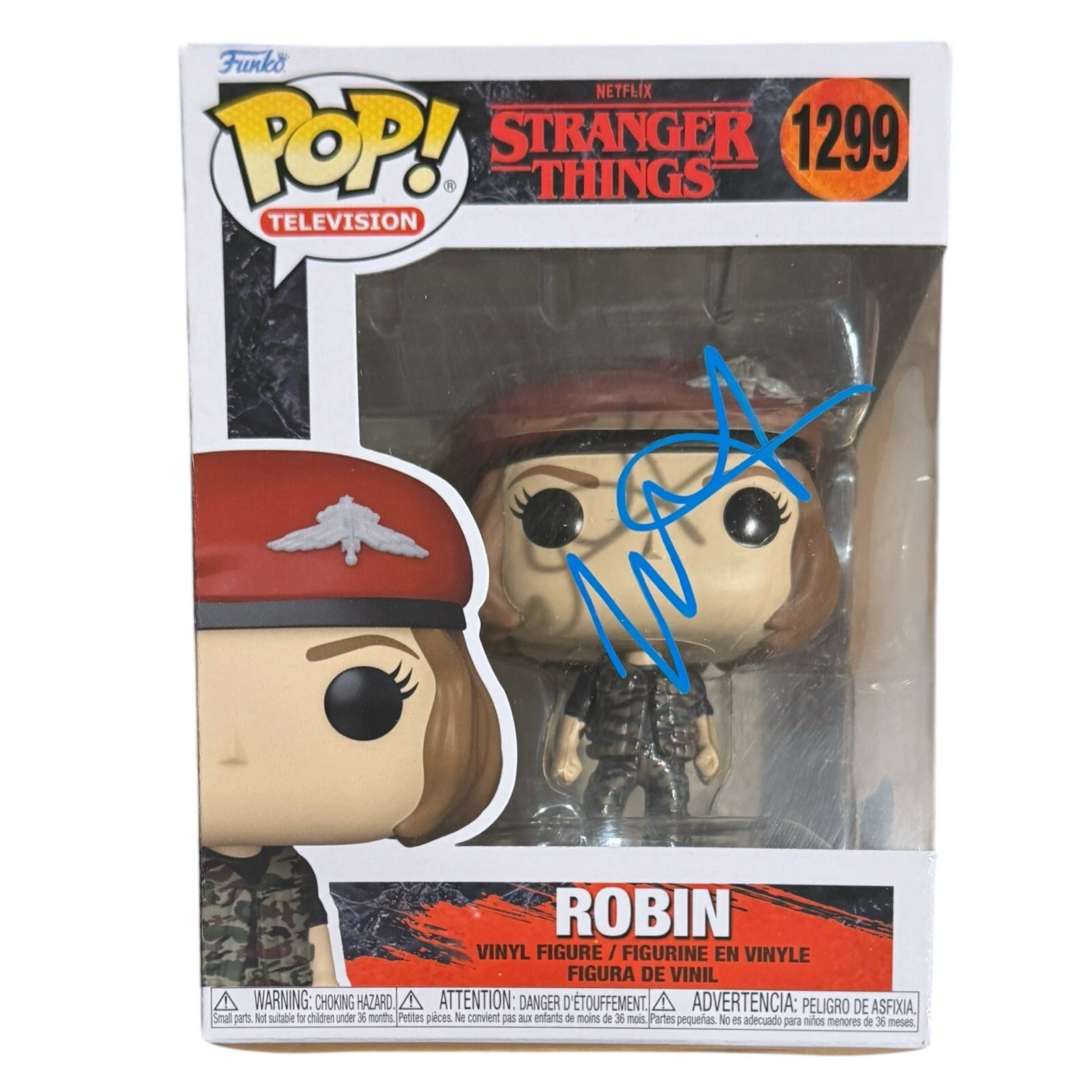 Maya Hawke Signed Funko Pop Stranger Things Robin #1299 Autograph Beckett COA