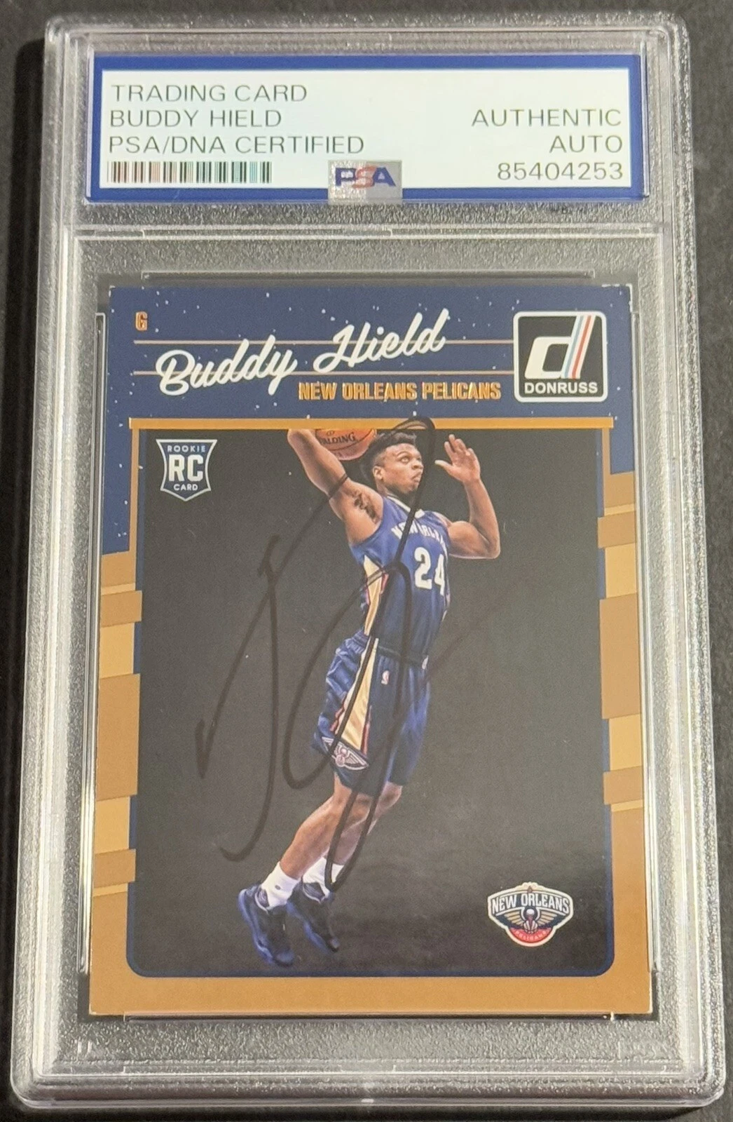 Buddy Hield Signed Auto 2016-2017 Donruss Rookie Card Warriors PSA/DNA Slabbed