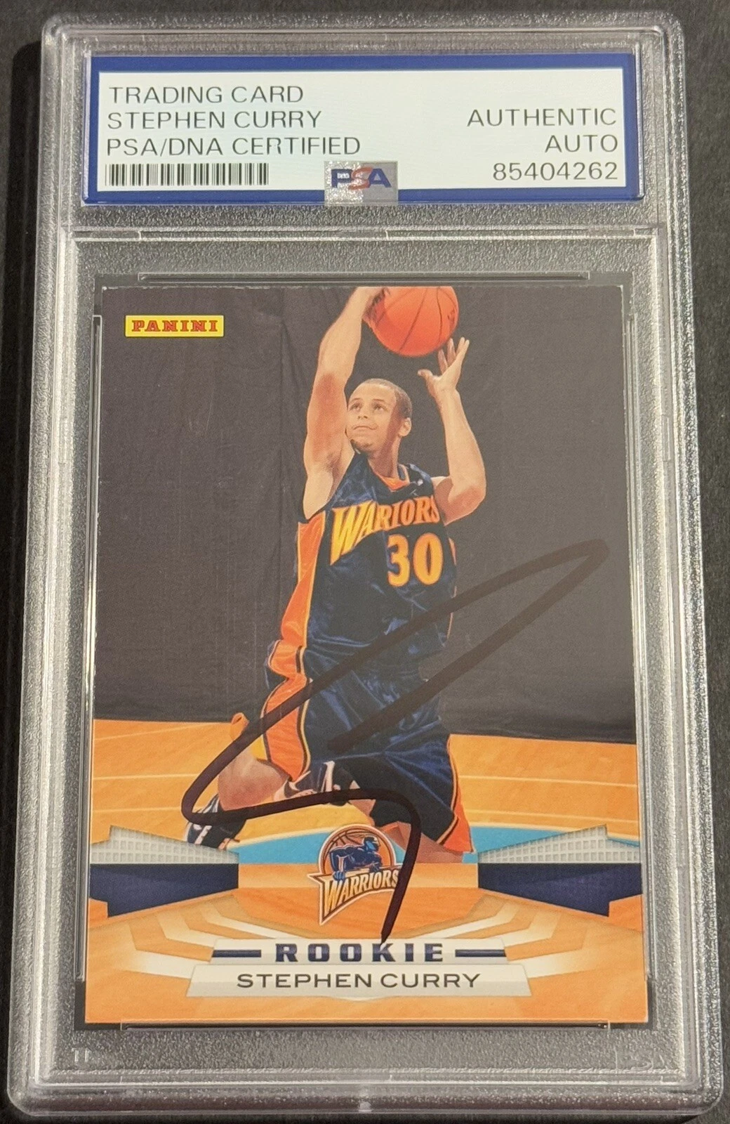 Stephen Curry Signed Auto 2009-2010 Panini Rookie Card Warriors PSA/DNA Slabbed