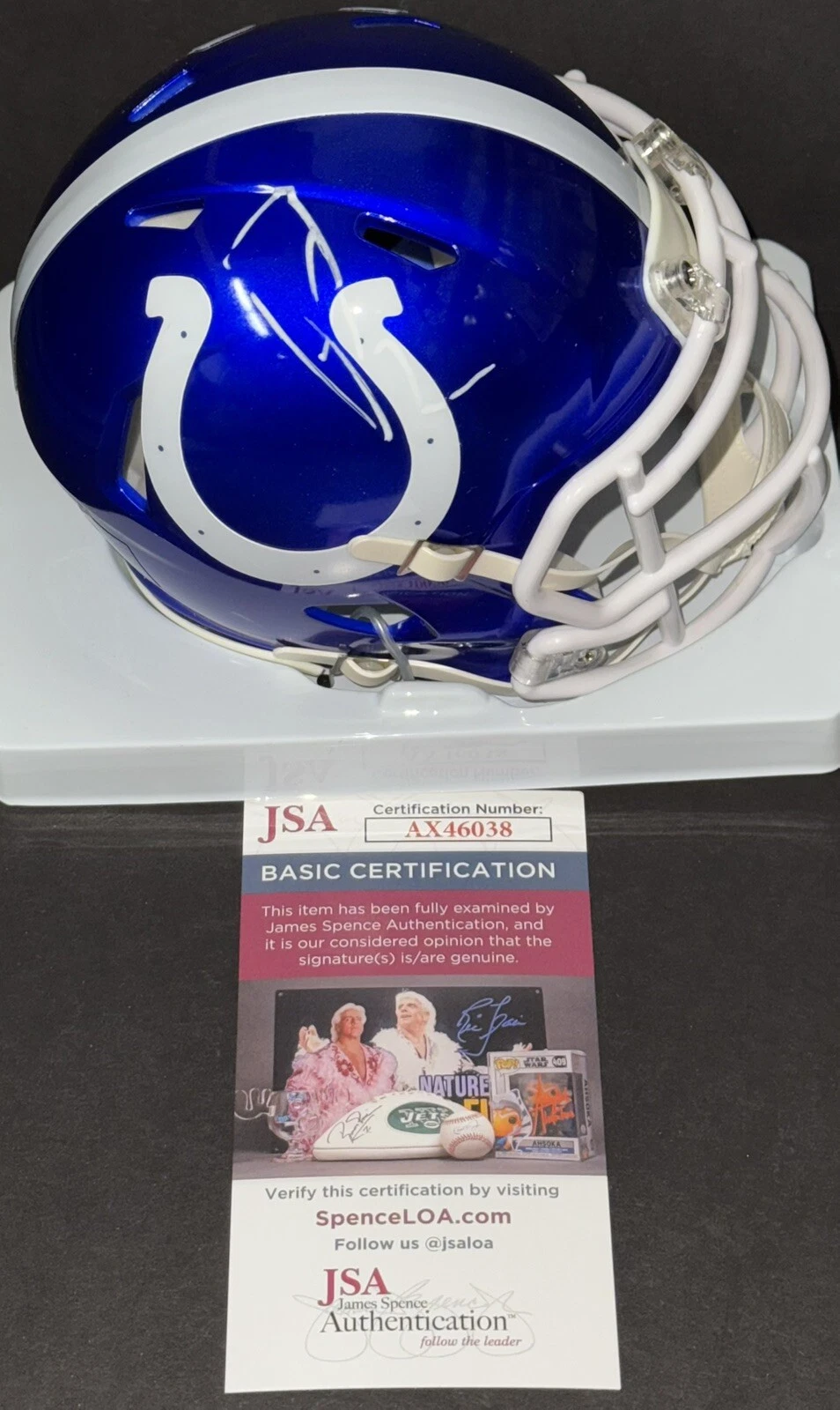 Pat Mcafee Signed Autographed Indianapolis Colts Flash Mini Helmet JSA COA