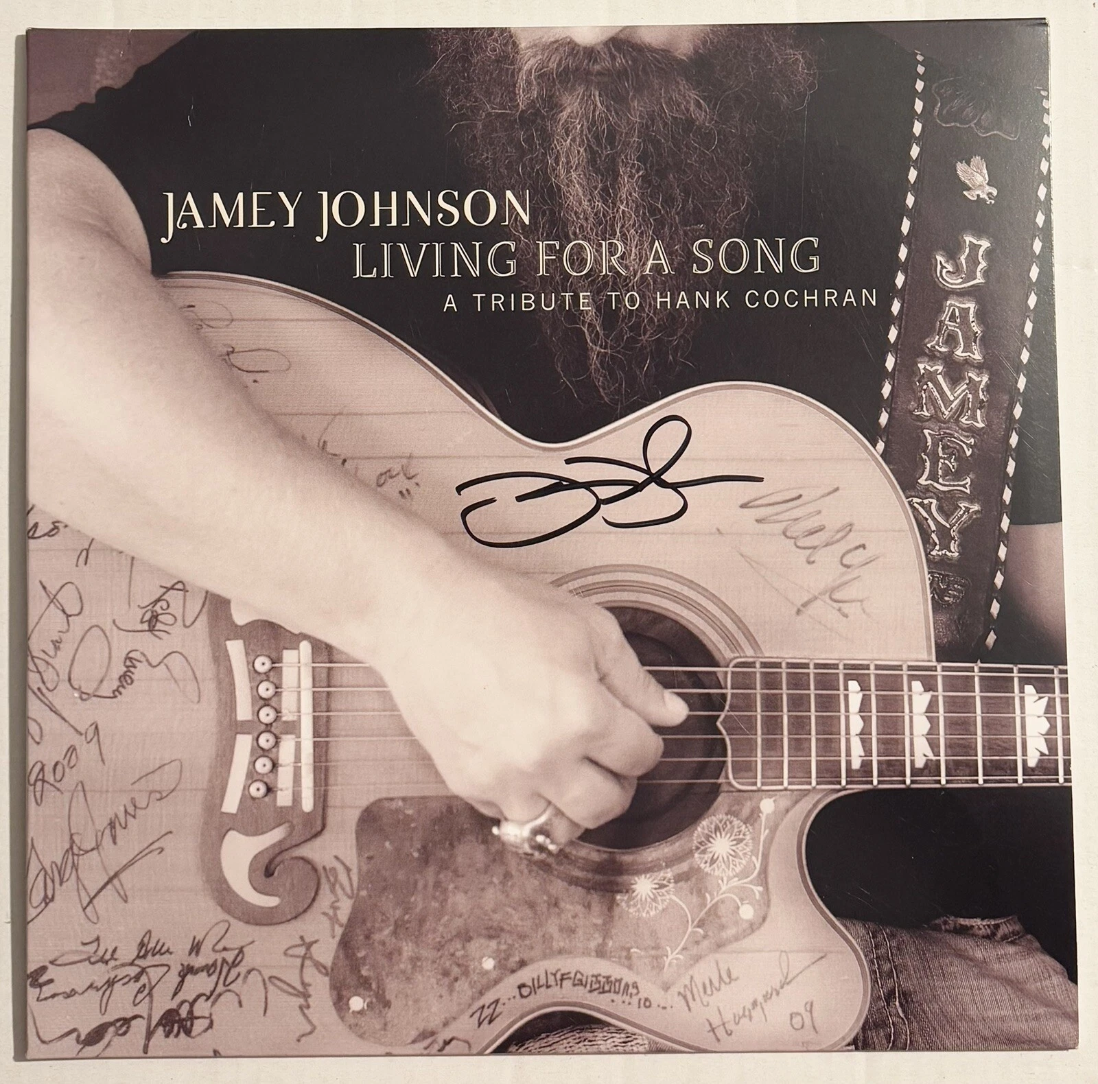 Jamey Johnson Signed Autographed Living For A Song Vinyl Album Beckett COA
