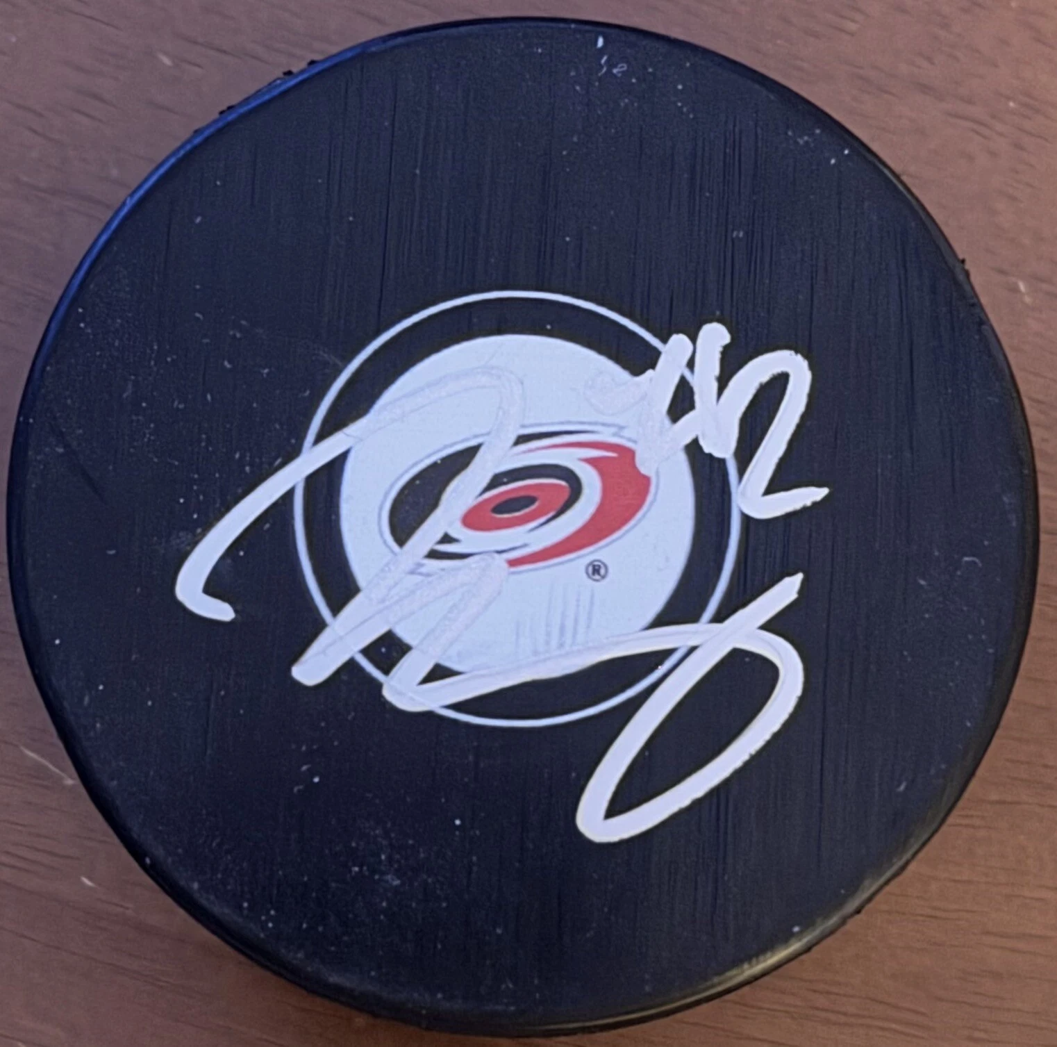 Ty Smith Signed Autographed Carolina Hurricanes Logo Puck Beckett COA