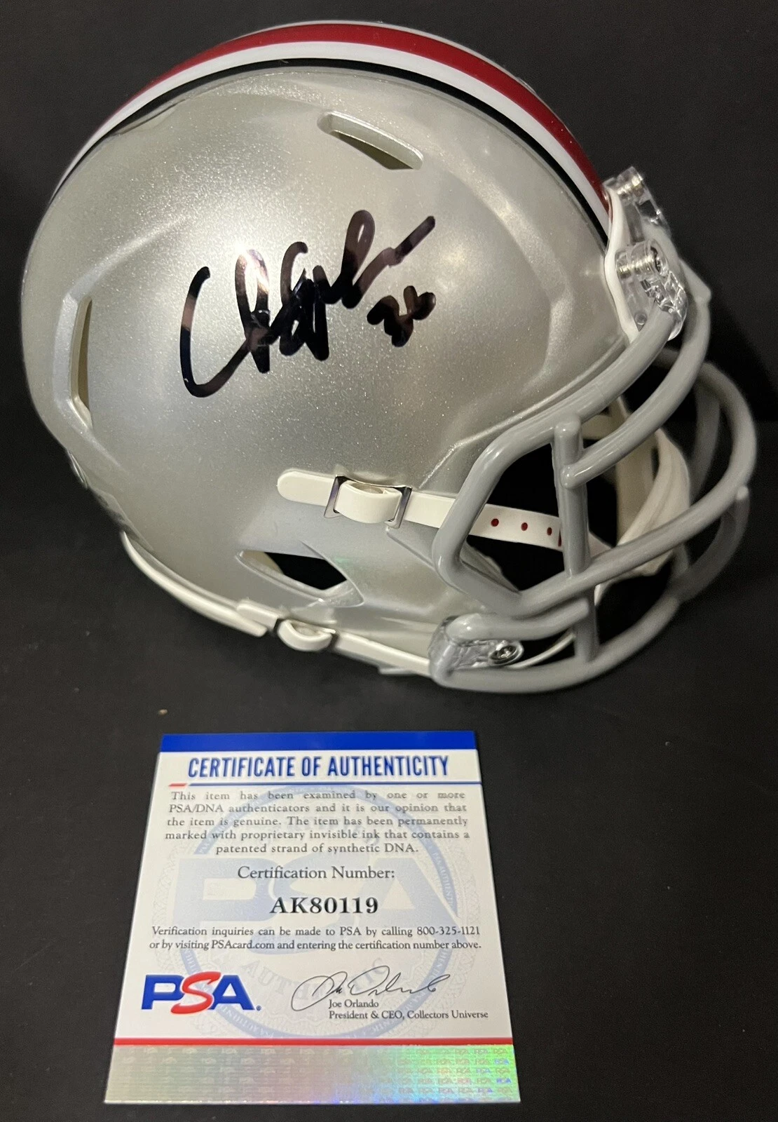 Chris Spielman Signed Autographed Ohio State Buckeyes Lions Mini Helmet PSA/DNA