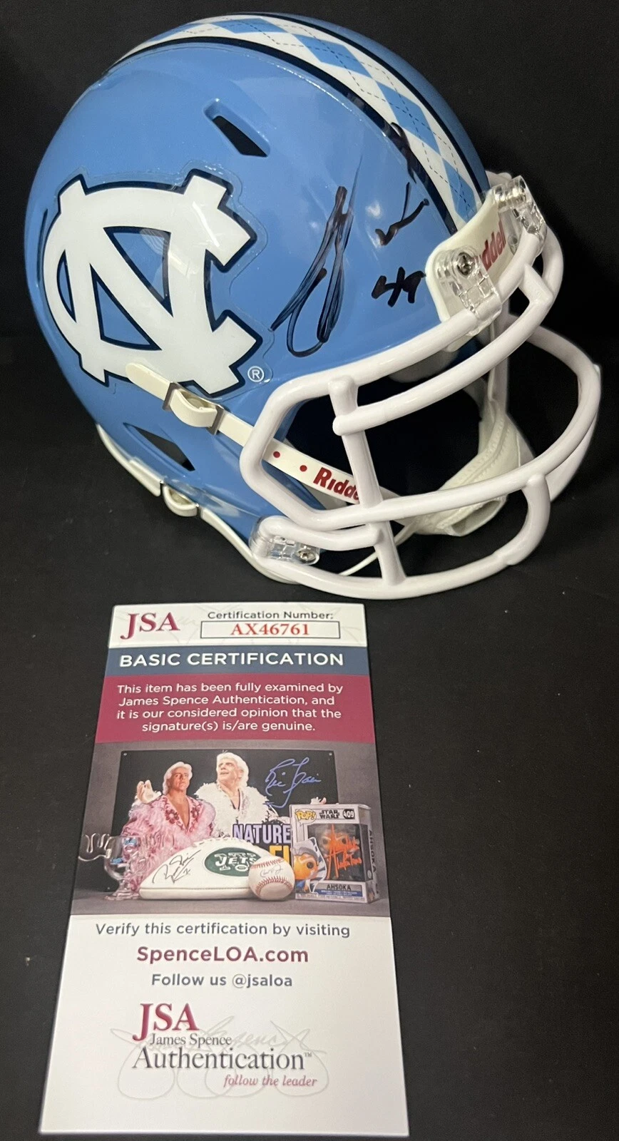 Julius Peppers Signed Autographed North Carolina Tar Heels Mini Helmet JSA COA