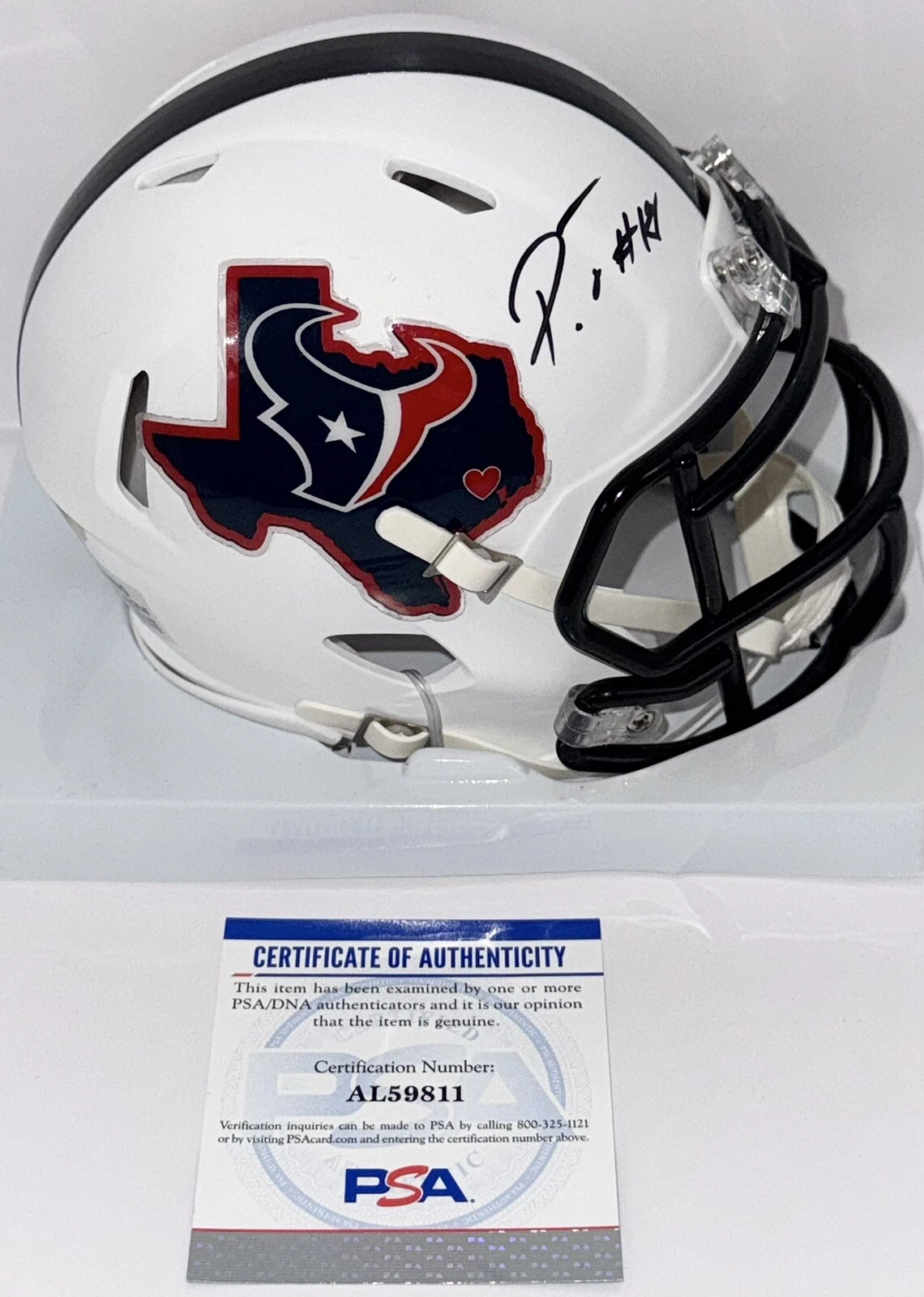 Diontae Johnson Signed Autographed Houston Texans Mini Helmet PSA/DNA COA