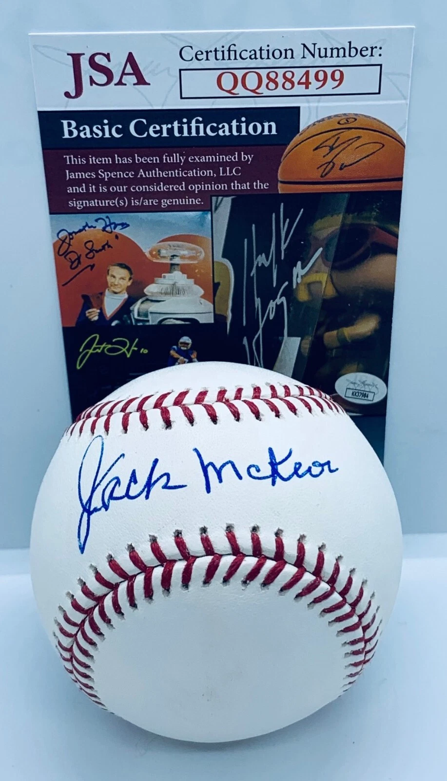 Jack McKeon Marlins Padres signed Official MLB Baseball Ball autographed JSA