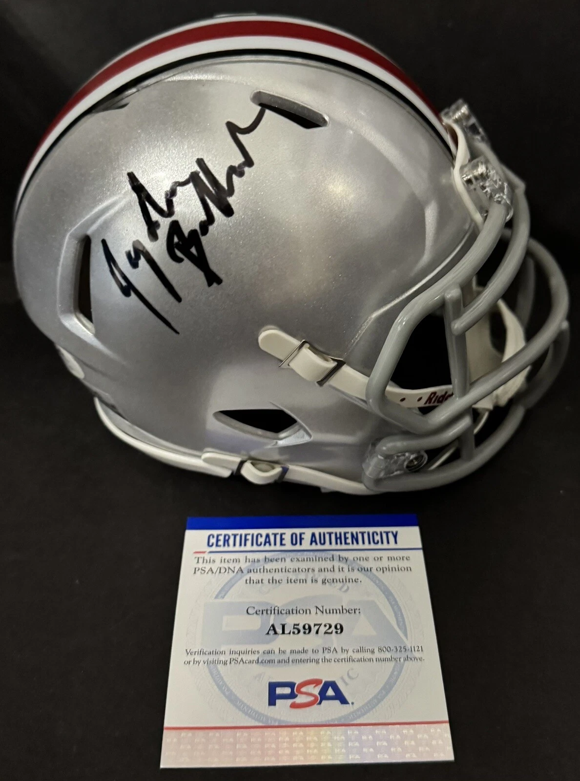 Jayden Ballard Signed Autographed Ohio State Buckeyes Mini Helmet PSA/DNA