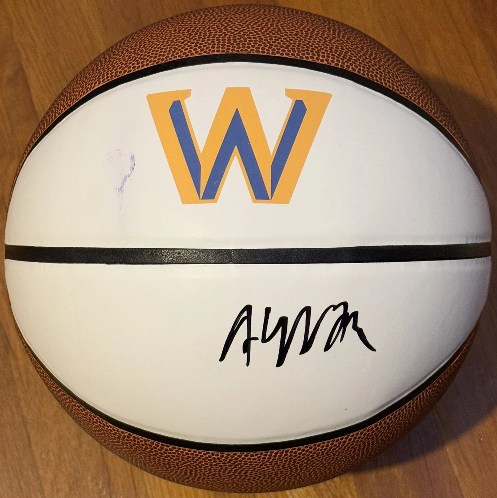 Andrew Wiggins Signed Golden State Warriors Logo Basketball JSA COA