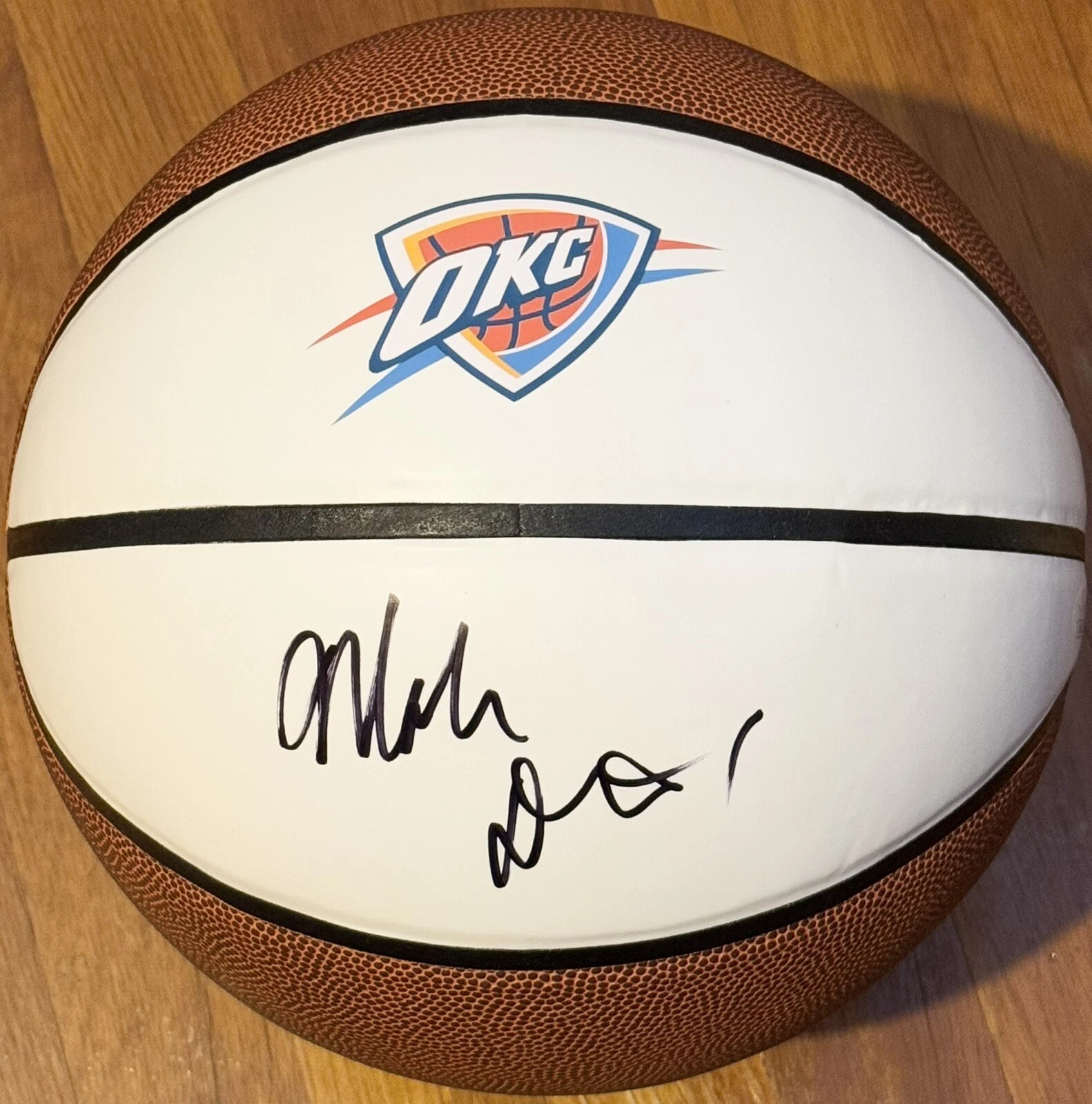 Mark Daigneault Signed Autographed Oklahoma City Thunder Logo Basketball JSA COA