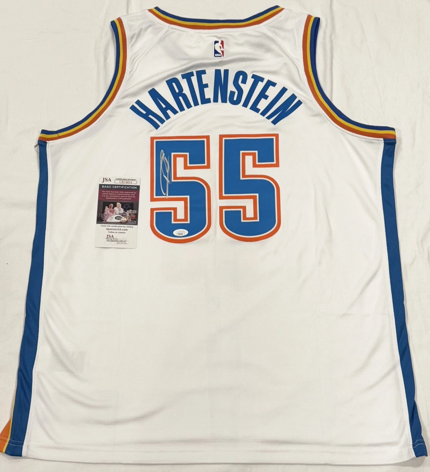 Isaiah Hartenstein Signed Autographed Oklahoma City Thunder Jersey JSA COA
