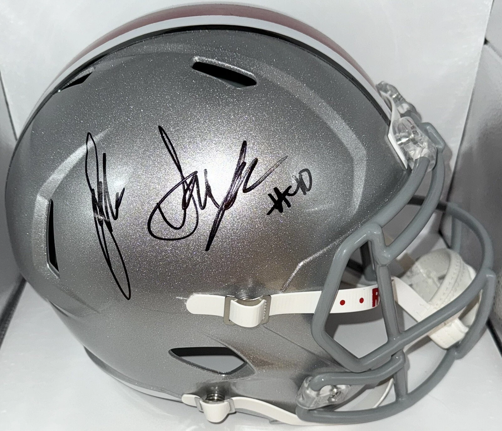 Jack Sawyer Signed Autographed Ohio State Buckeyes F/S Helmet Rushman PSA/DNA