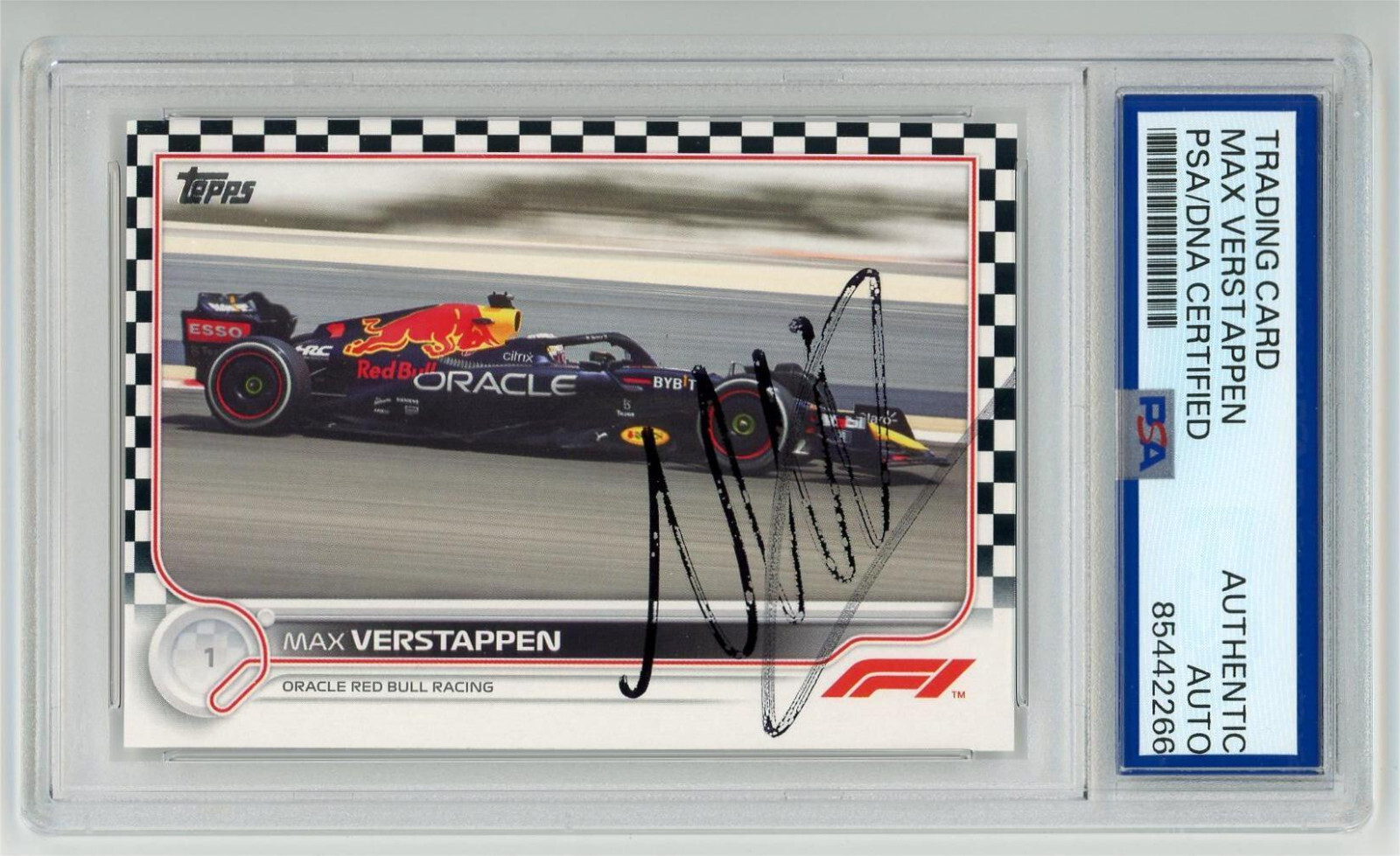 Max Verstappen Autographed Signed 2022 Topps Formula 1 Oracle Racing #109