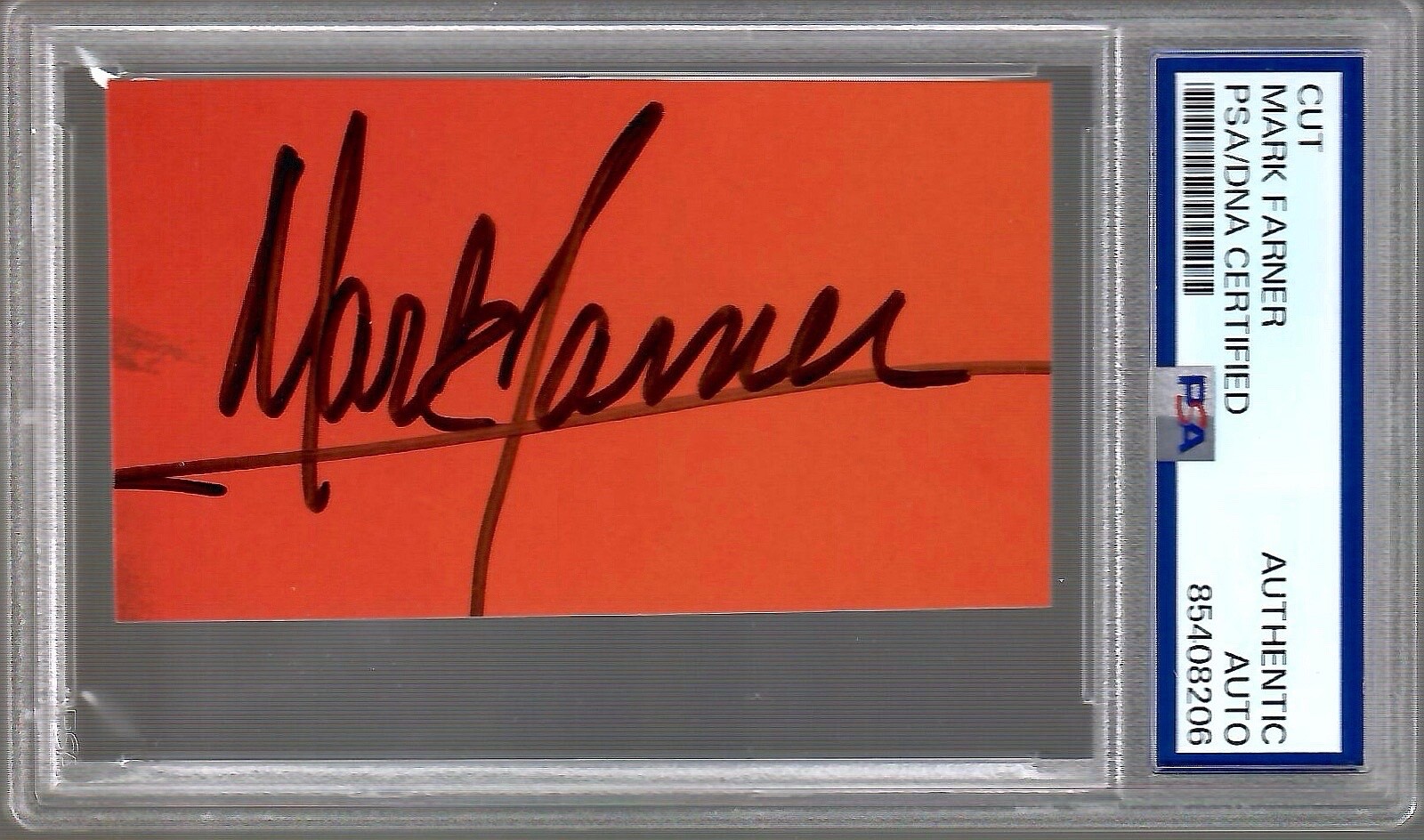 MARK FARNER HAND SIGNED CUT SIGNATURE GRAND FUNK RAILROAD PSA SLABBED