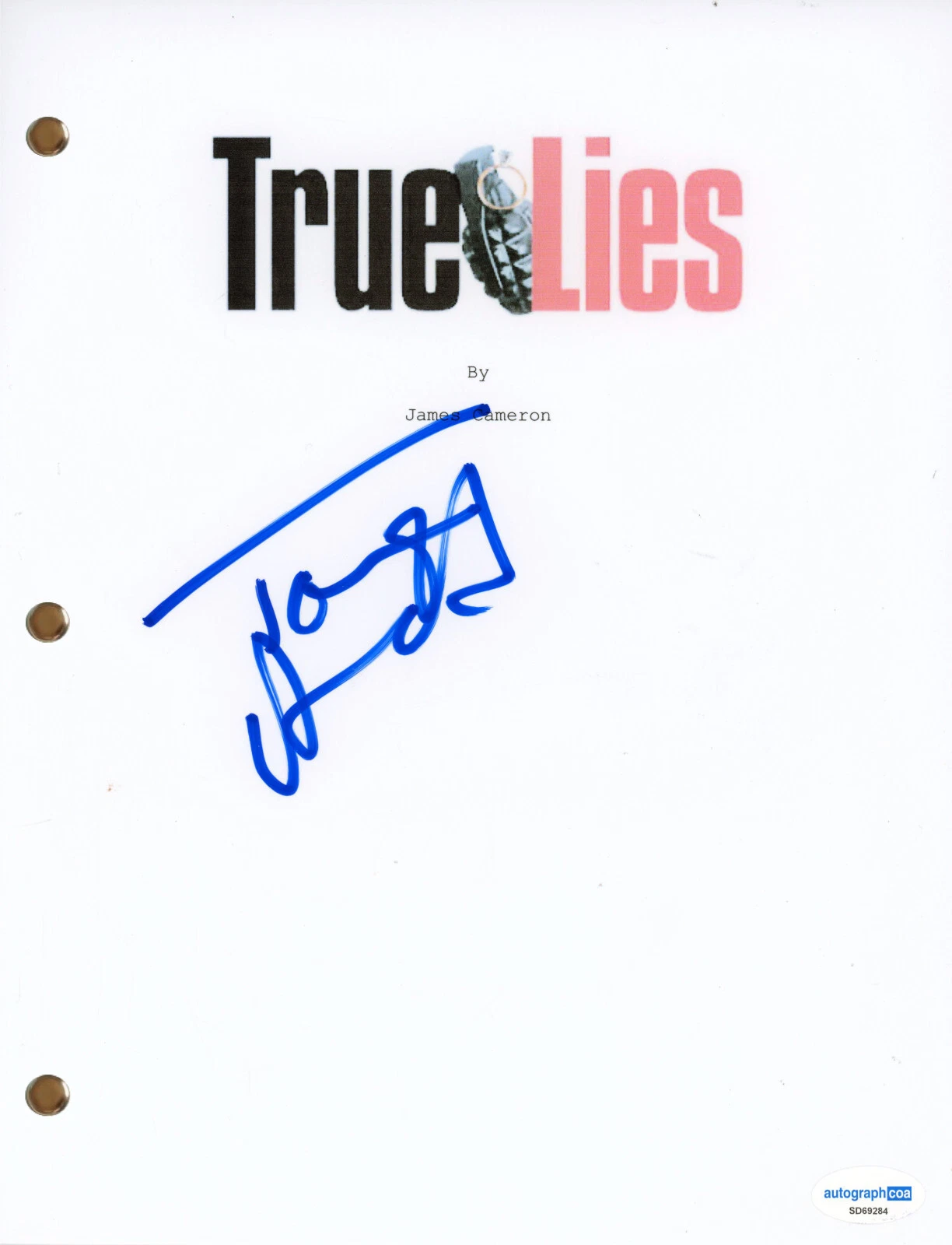 Tom Arnold “True Lies” Signed Autograph Movie Script Full Screenplay ACOA COA