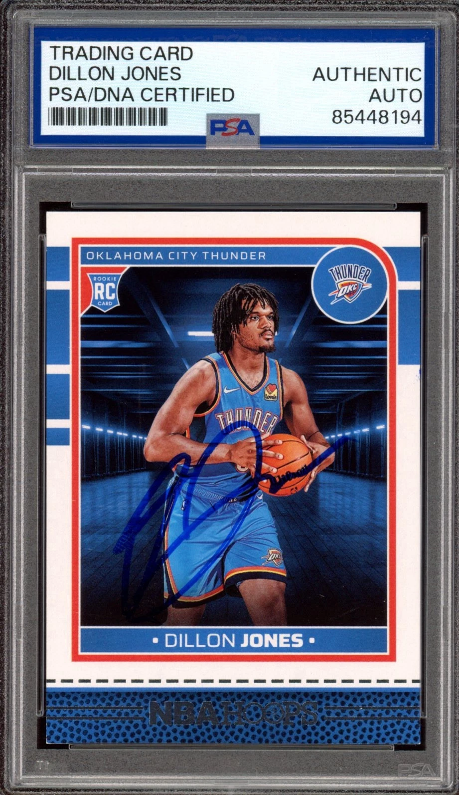 2024-2025 Panini NBA Hoops #256 Dillon Jones Signed Rookie Card Auto PSA/DNA RC