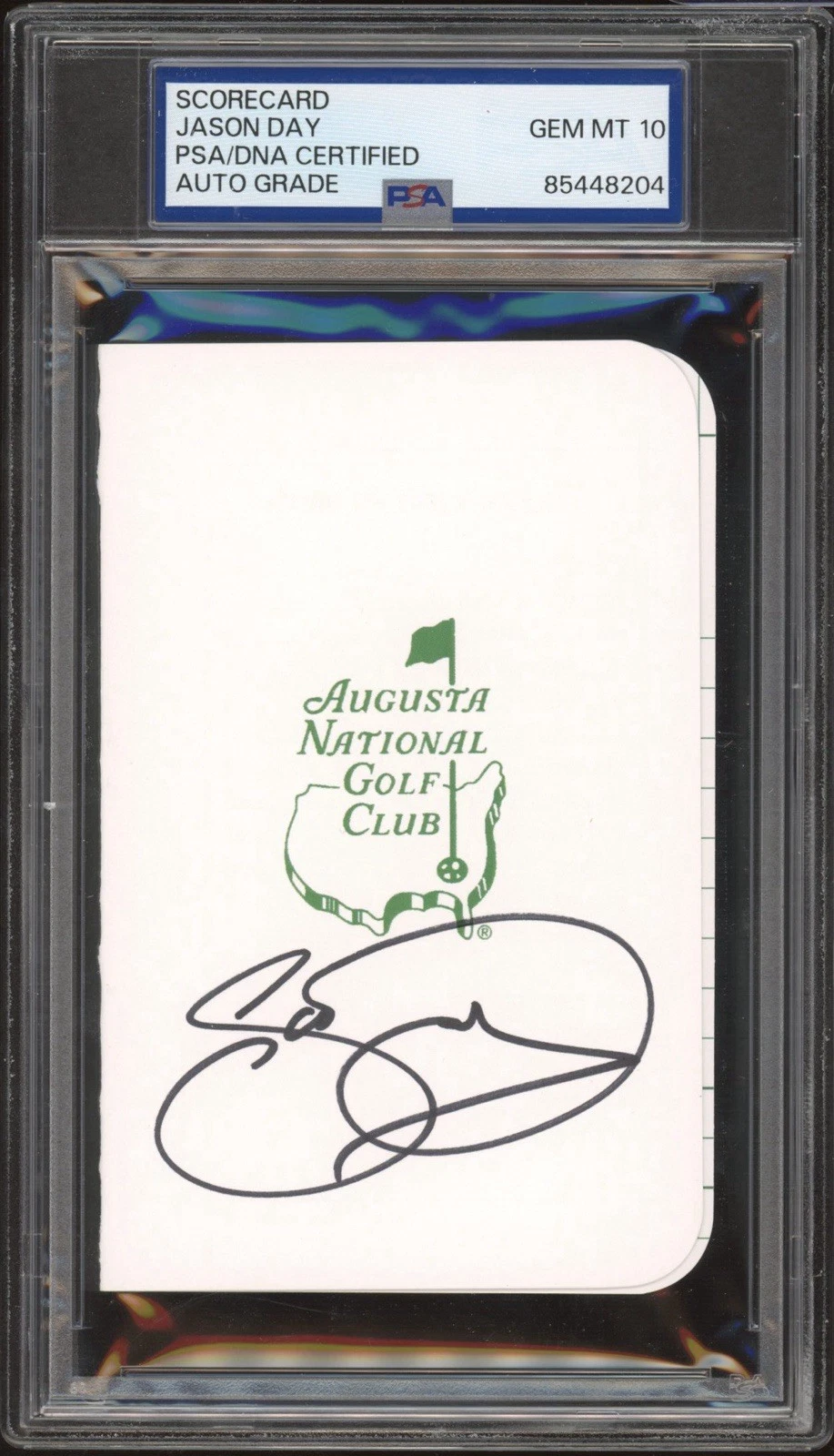 Jason Day Signed Augusta Masters Golf Scorecard PSA/DNA GEM MINT 10 AUTO PGA