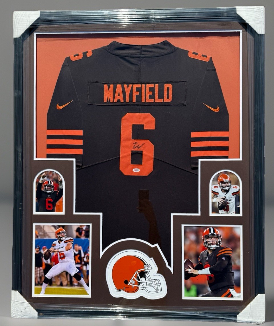Cleveland Browns #6 BAKER MAYFIELD Signed Autographed Framed Jersey PSA/DNA