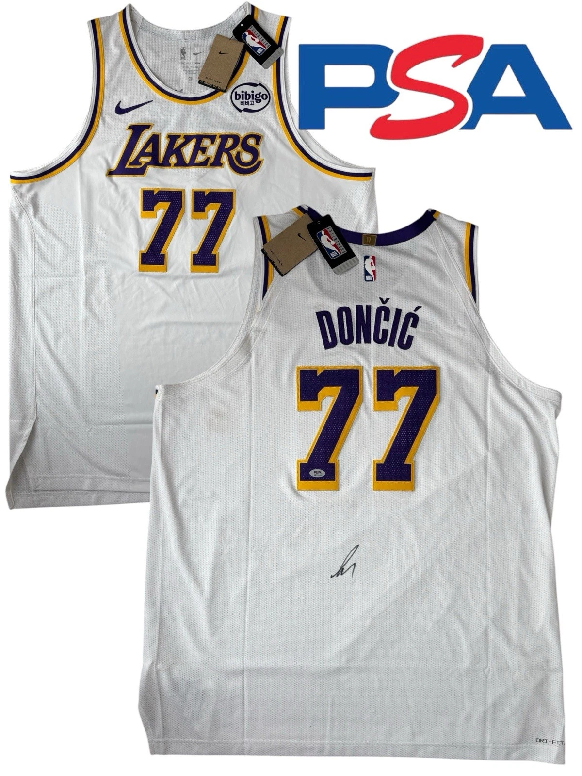 Luka Doncic Signed Nike Authentic ON COURT Los Angeles Lakers Jersey PSA AUTO