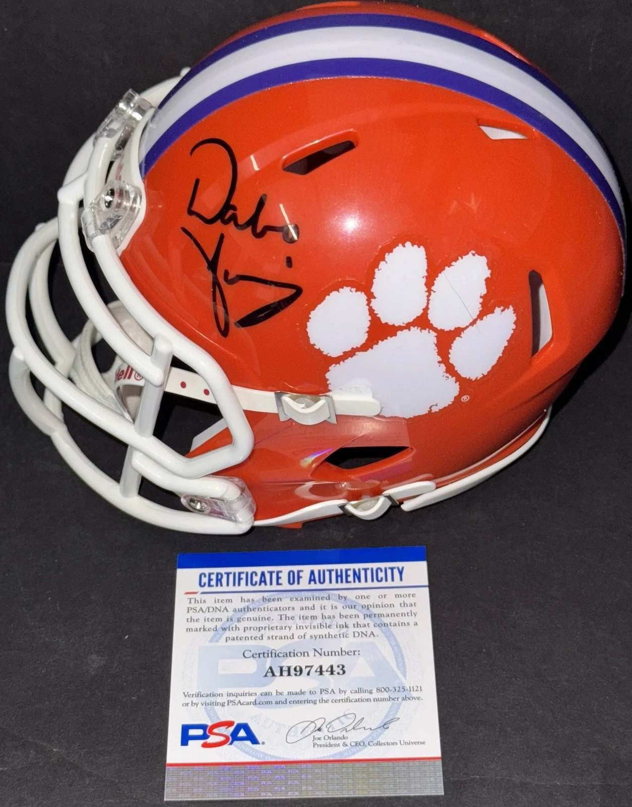 Dabo Swinney Signed Autographed Clemson Tigers Mini Helmet PSA/DNA COA All In