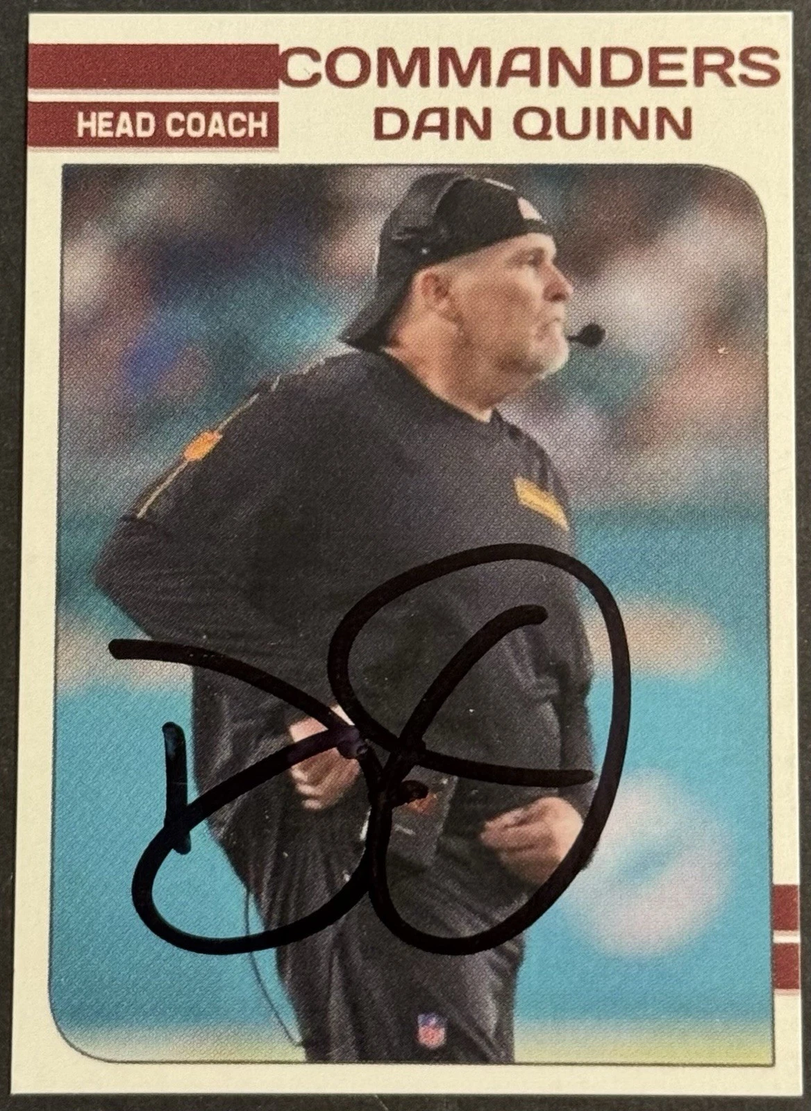 Dan Quinn Signed Autographed Custom Washington Commanders Card BAS Beckett